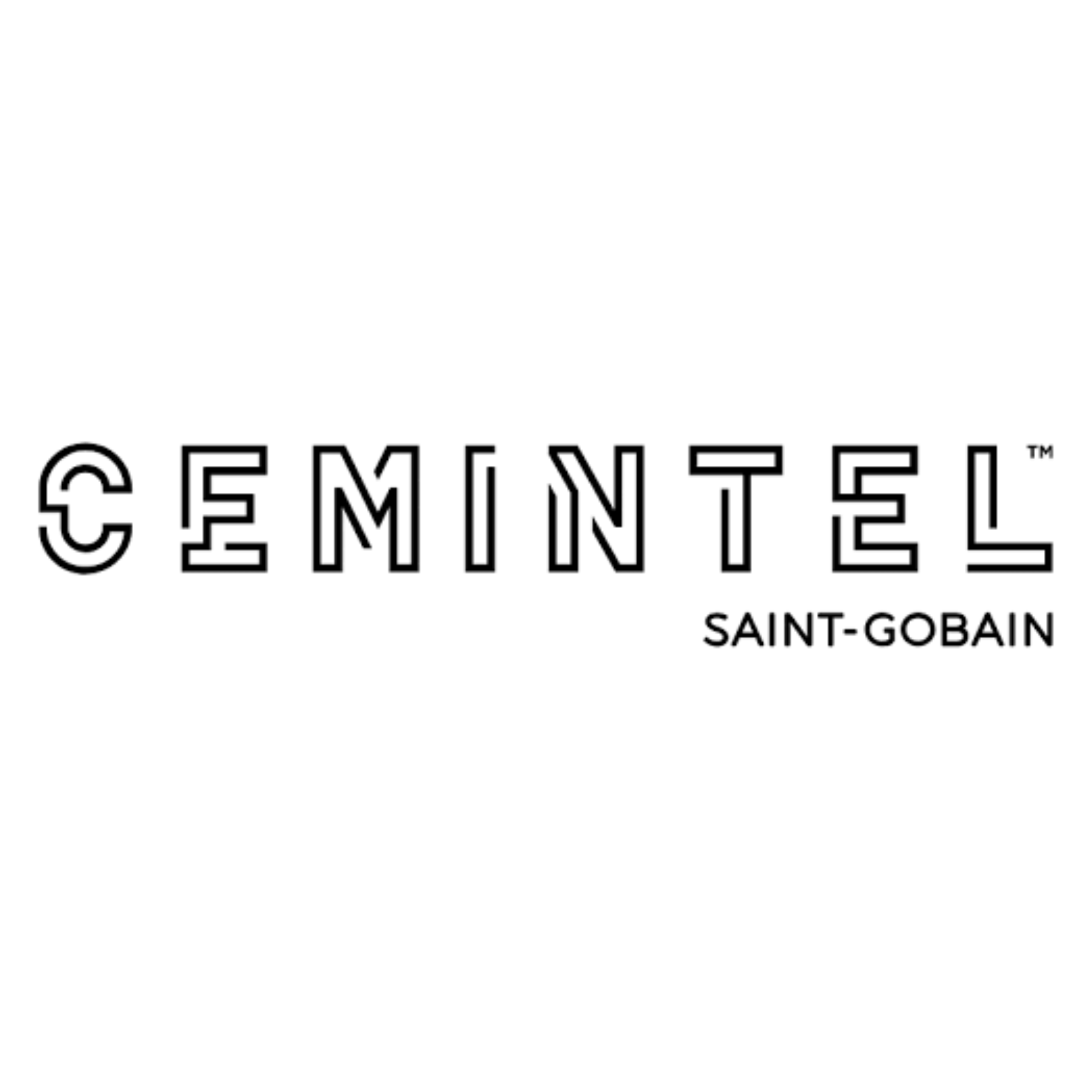 Logo of Cesimntel Saint-Gobain with stylized text in black on a white background.