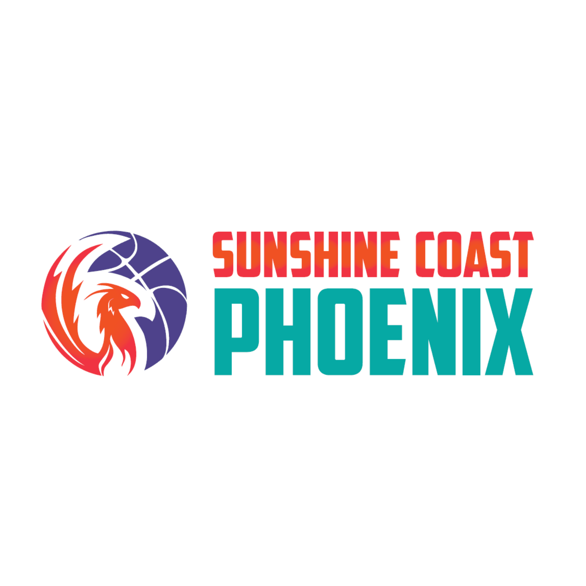 Sunshine Coast Phoenix logo with a stylized phoenix and basketball