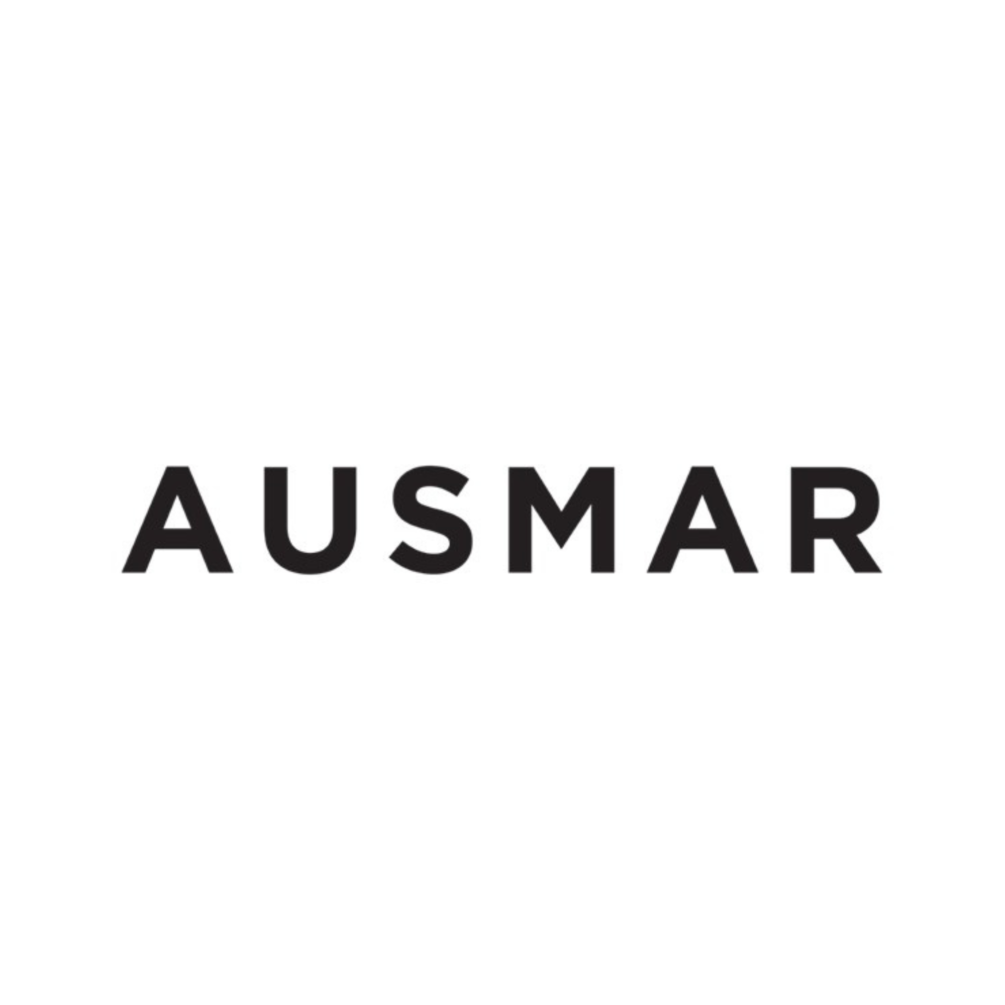 Black text 'AUSMAR' on a white background