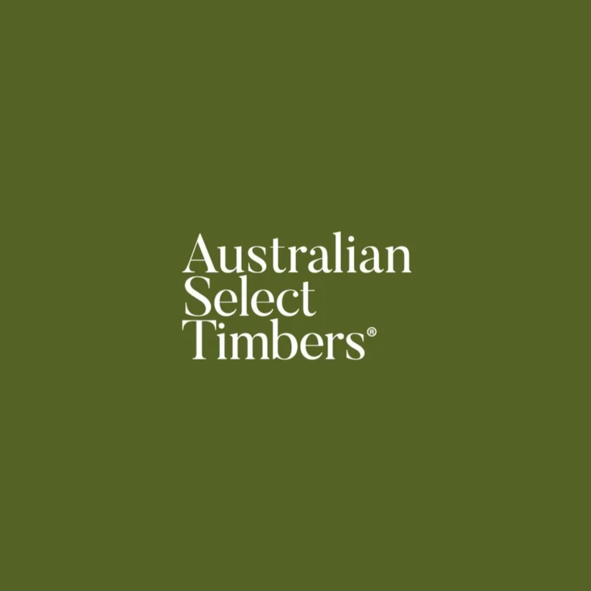 Green background with white text that reads 'Australian Select Timbers'.