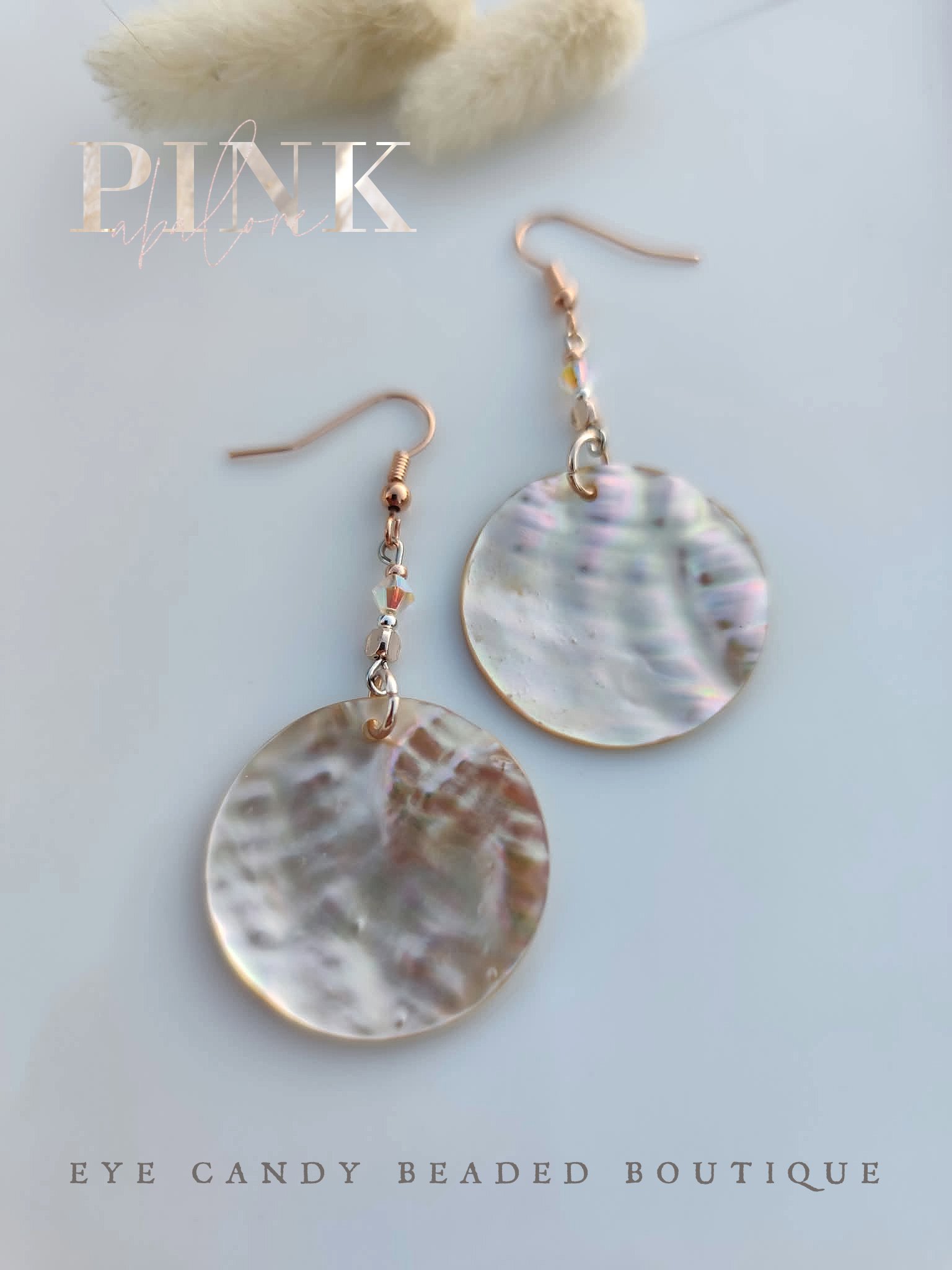 🌸 Pink Abalone Shell Earrings🌸