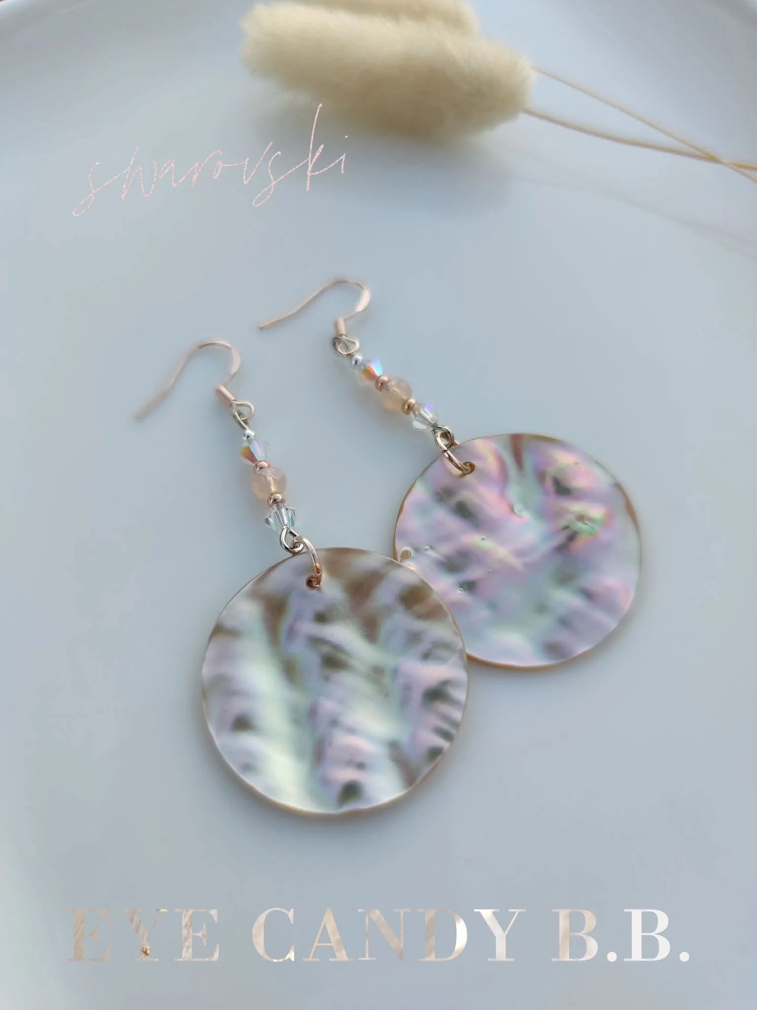 🌸 Pink Abalone Shell Earrings🌸