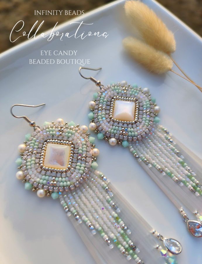 Mother of Pearl Mint Diamonds