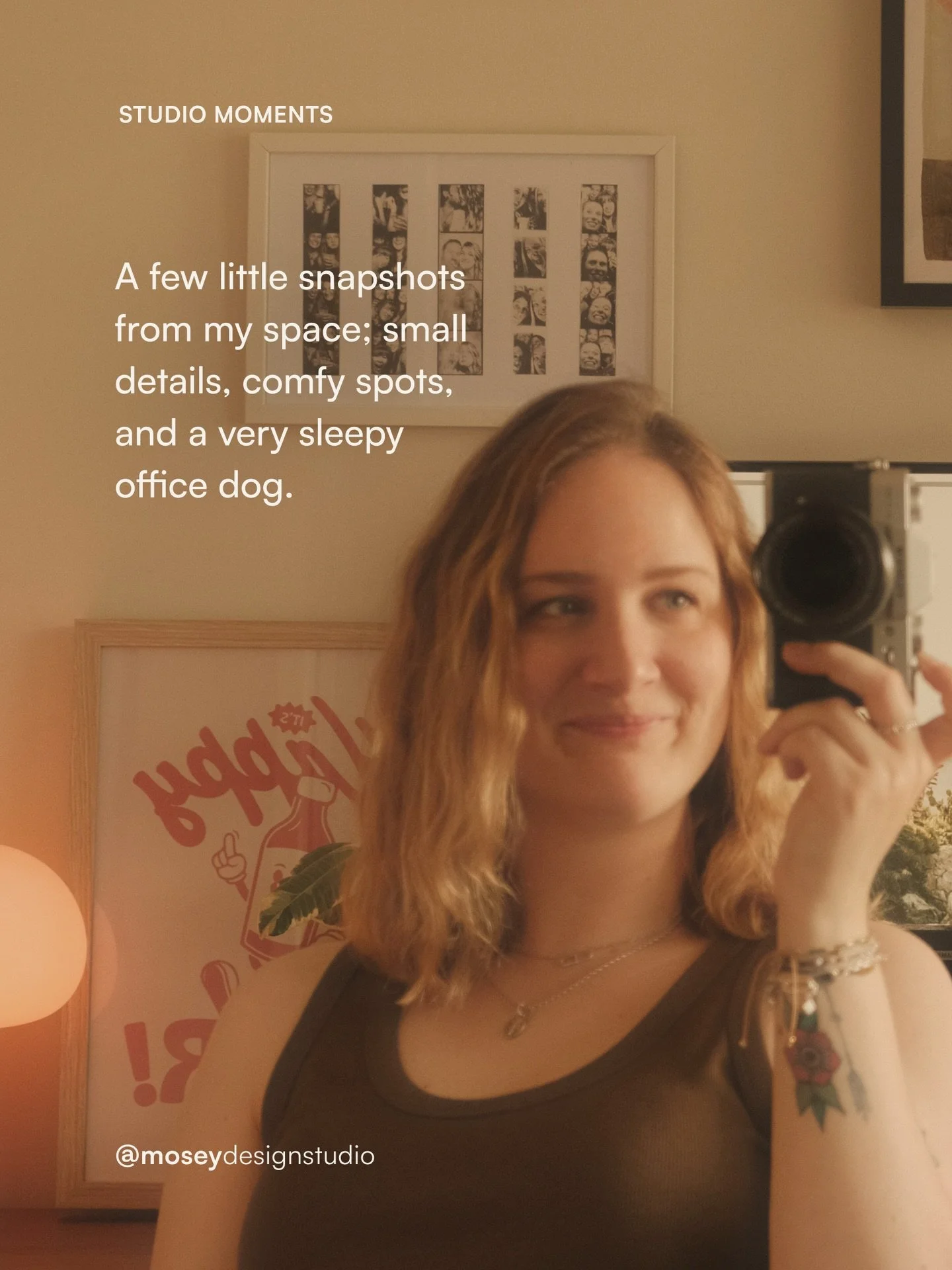 A handful of little moments from around my space 💭 The everyday bits, the tiny details I love, and the world&rsquo;s least helpful office dog snoozing through it all.

Not pictured: the second office dog who rotates in throughout the day &ndash; it&