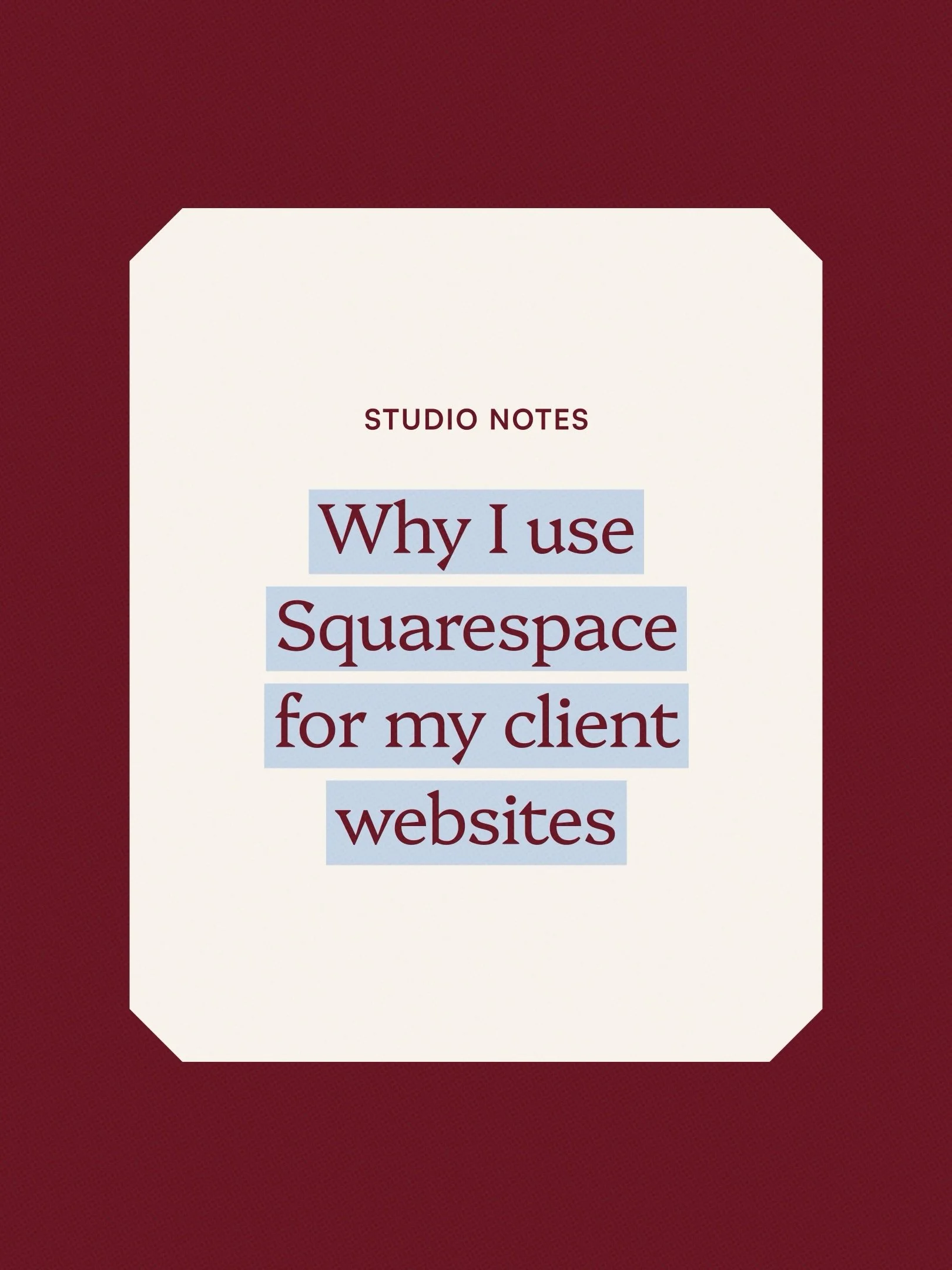 A little peek behind the curtain 👀

Why do I use Squarespace for my client websites? In short: it helps me create thoughtful, flexible websites without unnecessary complexity.

I&rsquo;ve shared a few thoughts here, and the full article is up on the