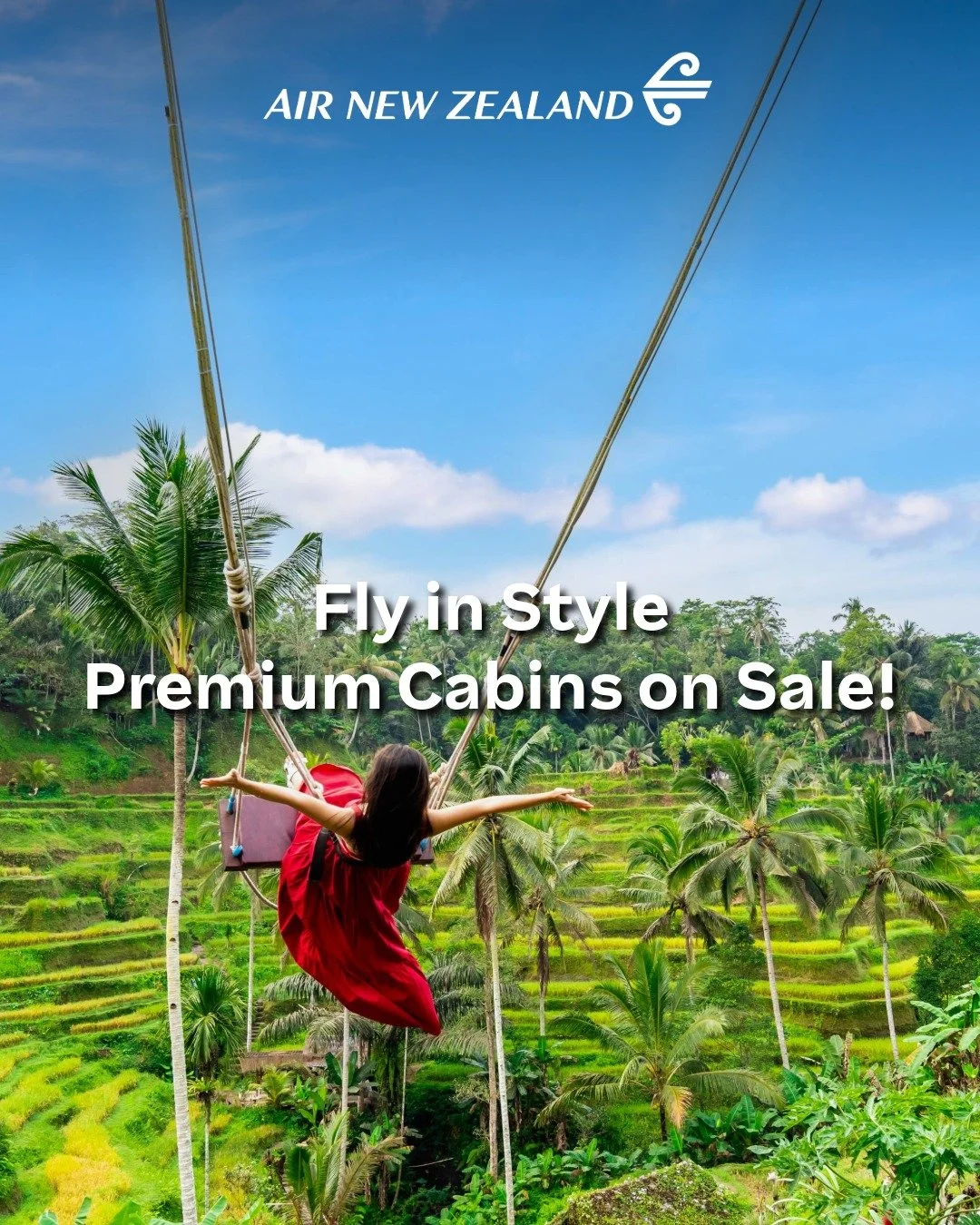 Journey to Bali in style with Air New Zealand's Premium Cabin Sale! This is Bali, elevated.

Stay 7 nights at the iconic 5-star Double-Six Luxury Hotel in a spacious Leisure Suite, right on Seminyak Beach, paired with Premium Economy flights with A