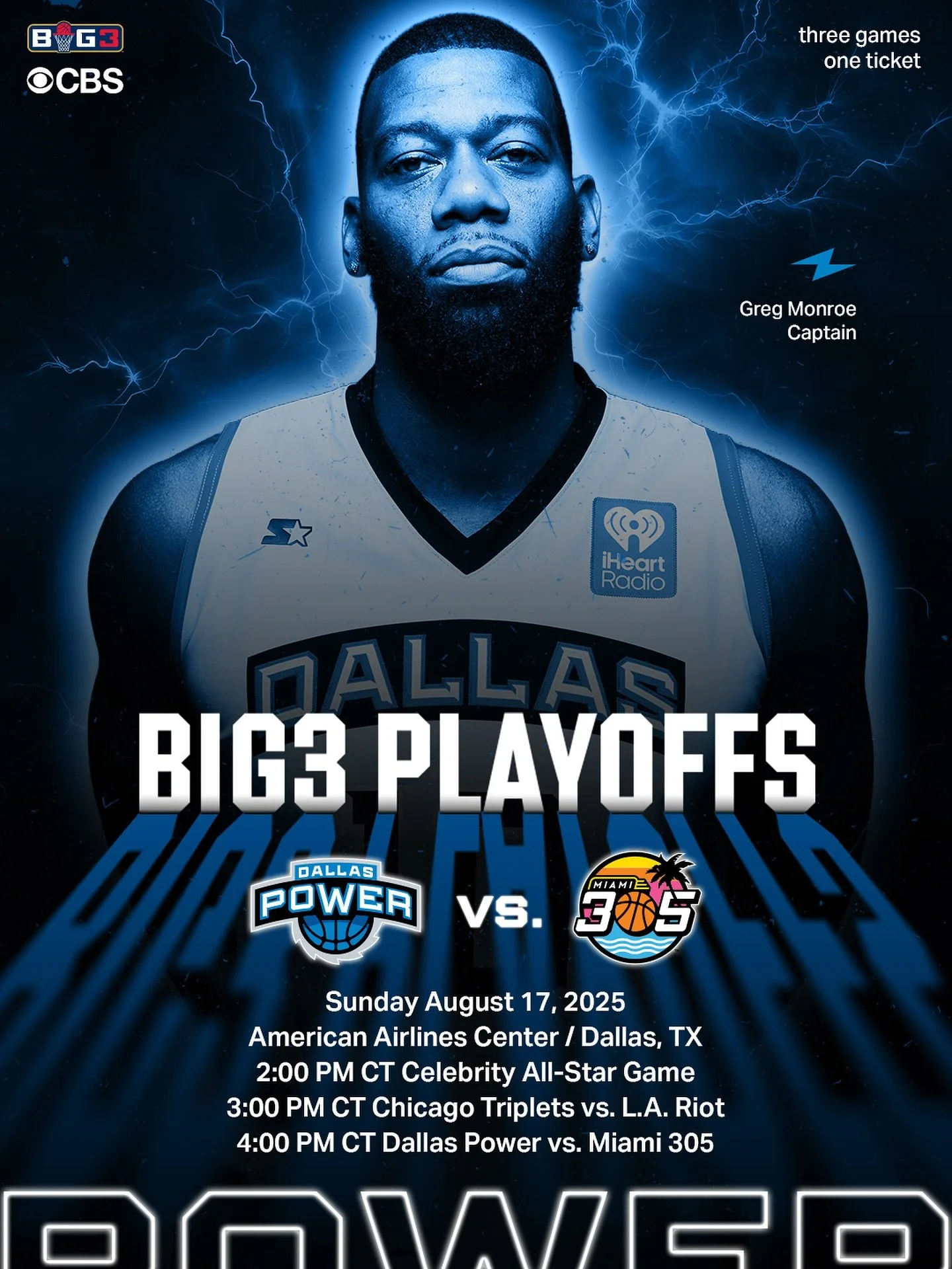 Dallas, who&rsquo;s pulling up to @thebig3 this Sunday? It&rsquo;s playoff time! 🅿️⚡️💪