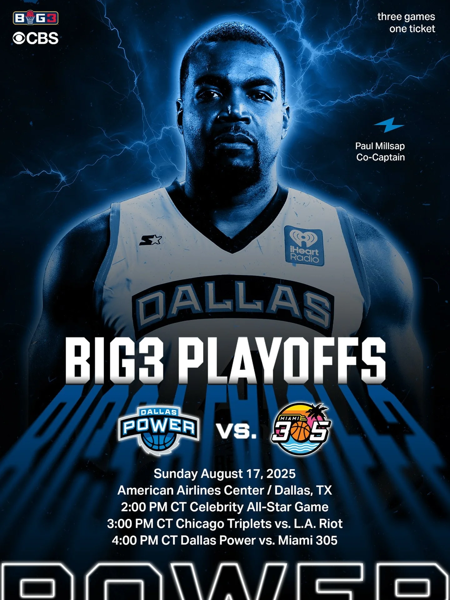 Dallas, who&rsquo;s pulling up to @thebig3 this Sunday? It&rsquo;s playoff time! 🅿️⚡️💪