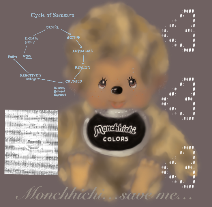 Save Me Monchhichi Print