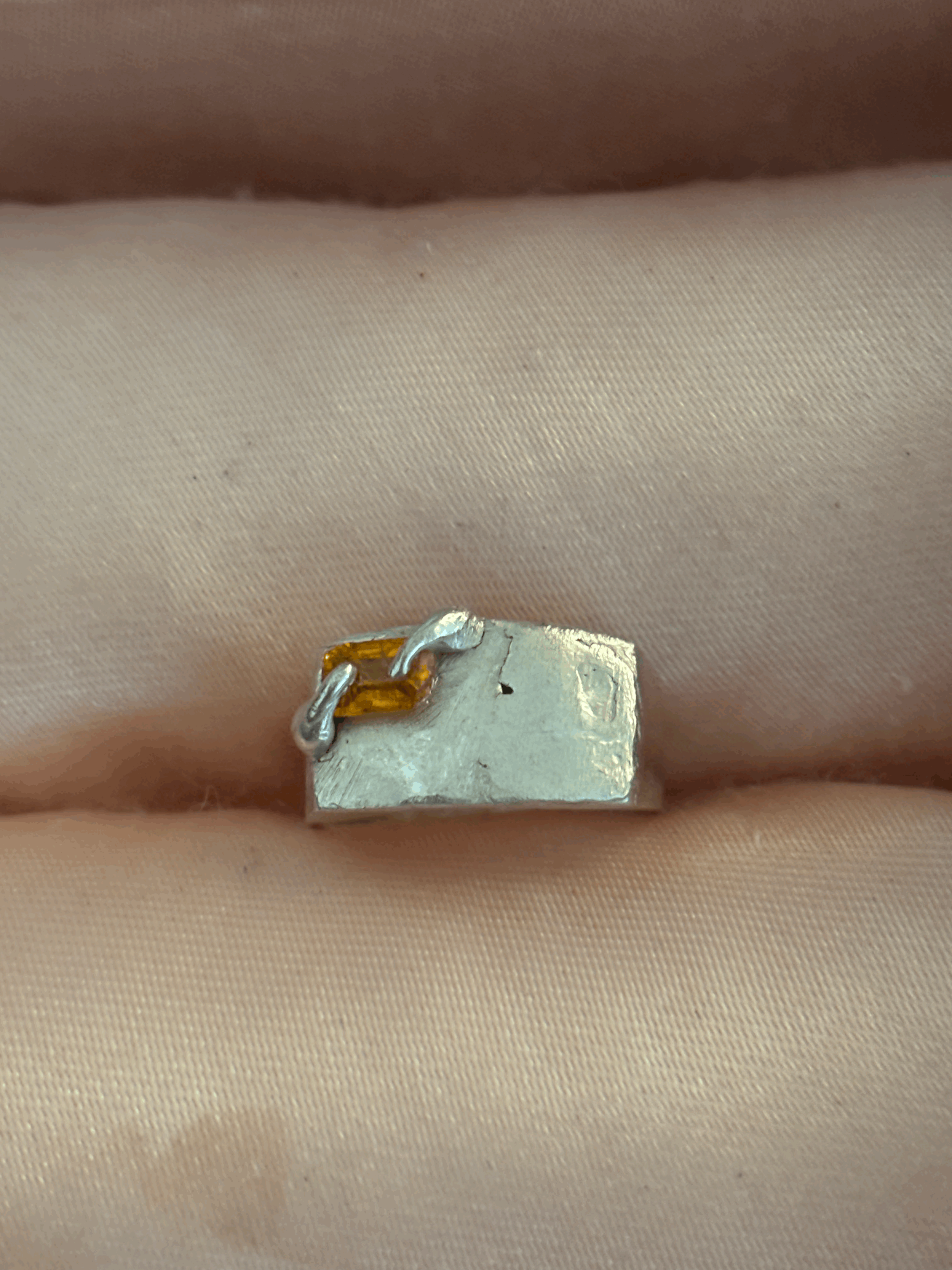 Pronged Orange Topaz Ring