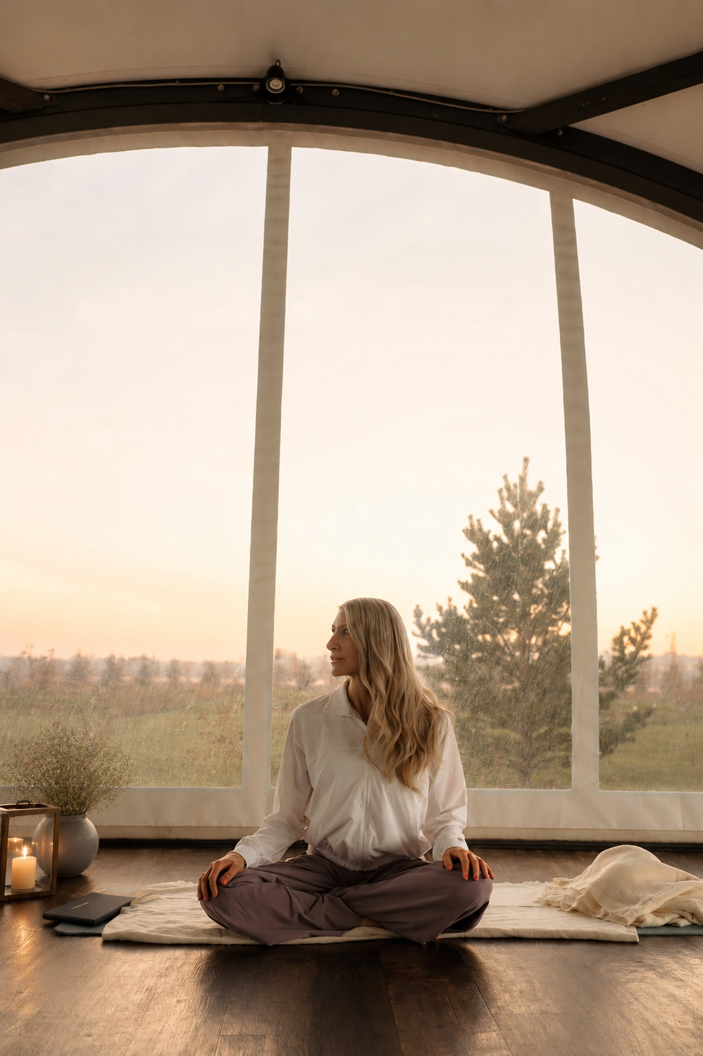 outdoor somatic yoga retreat
