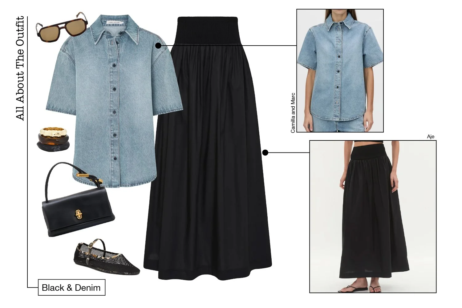 Midi Skirt &amp; Denim