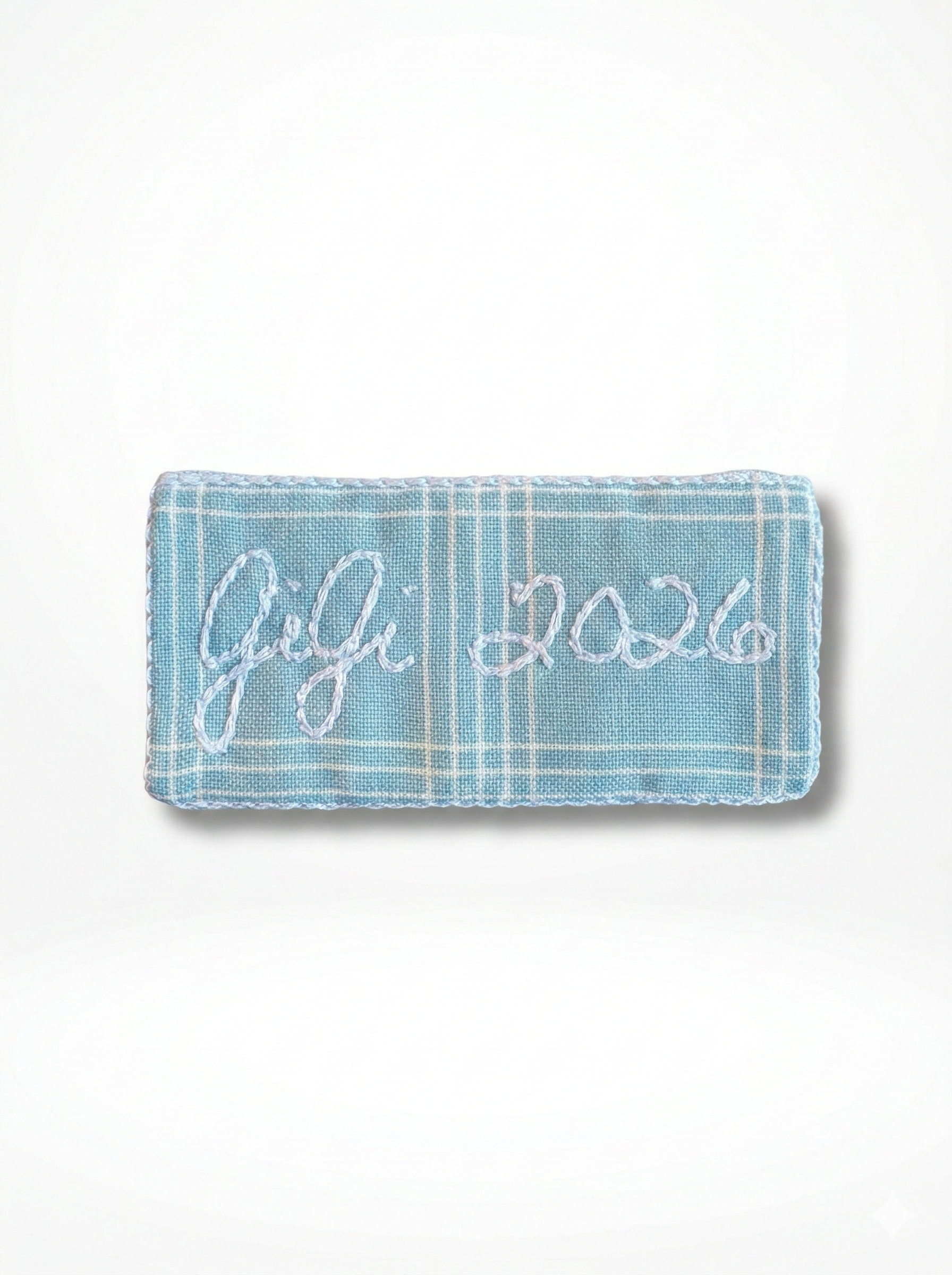 Quilt Tag - Handwritten Embroidery