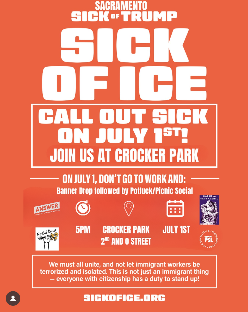 Sacramento, CA: Banner Drop & Potluck