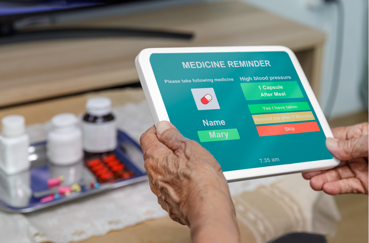 An example of a medication reminder app
