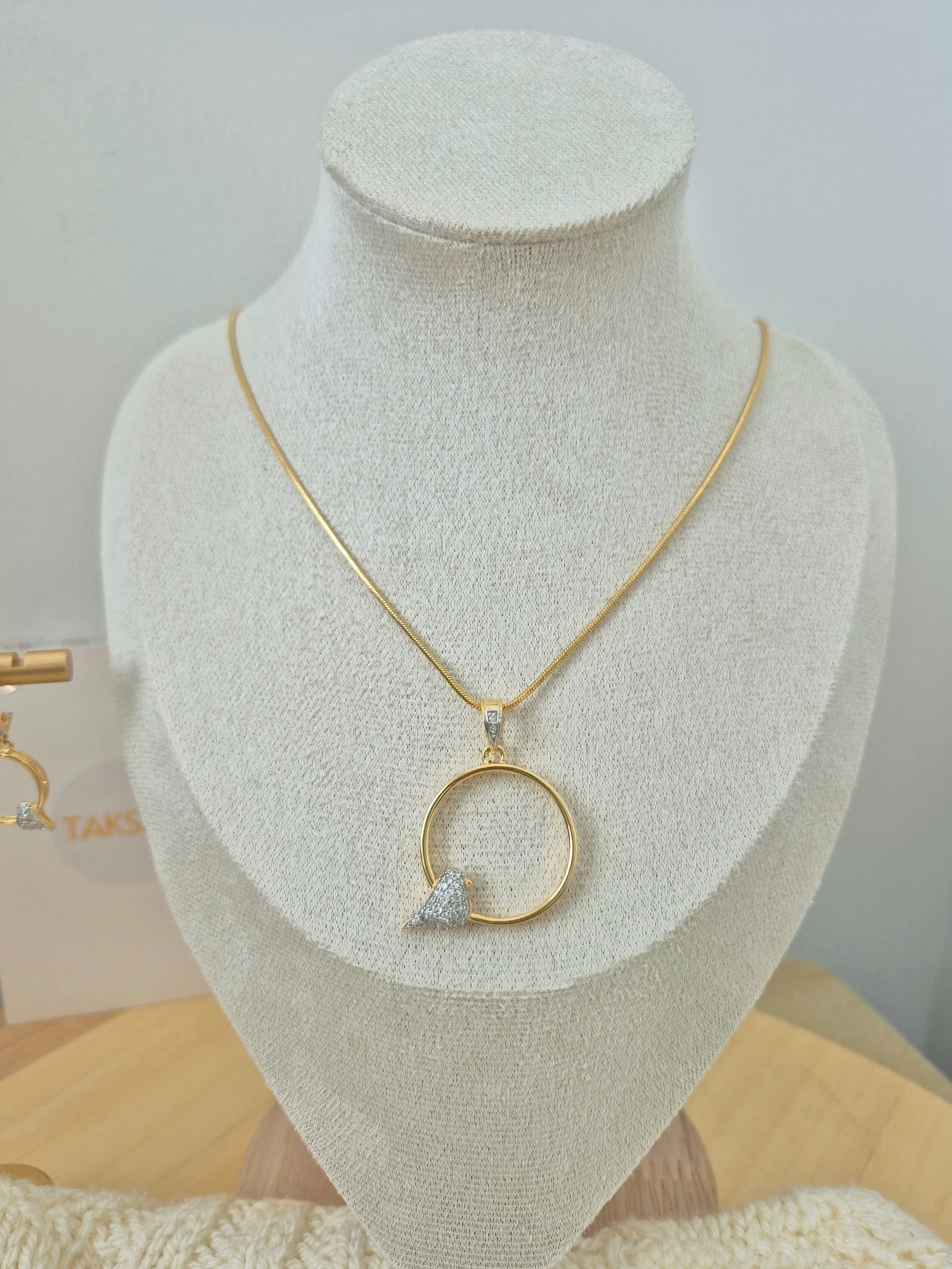 Classic CZ Bird Pendant Set