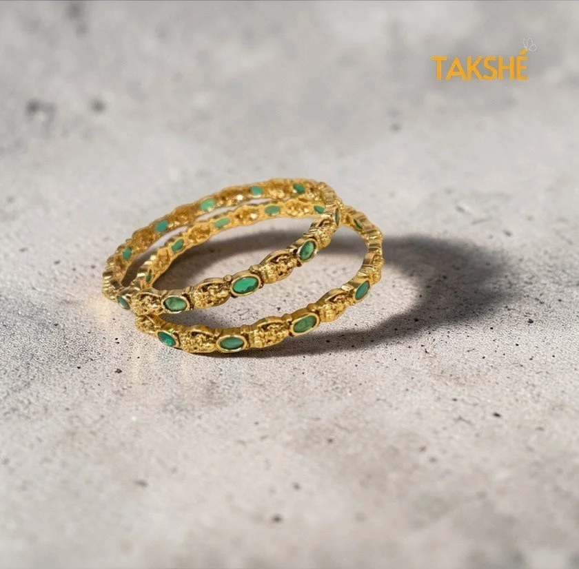 Emerald Green Lakshmi Bangle