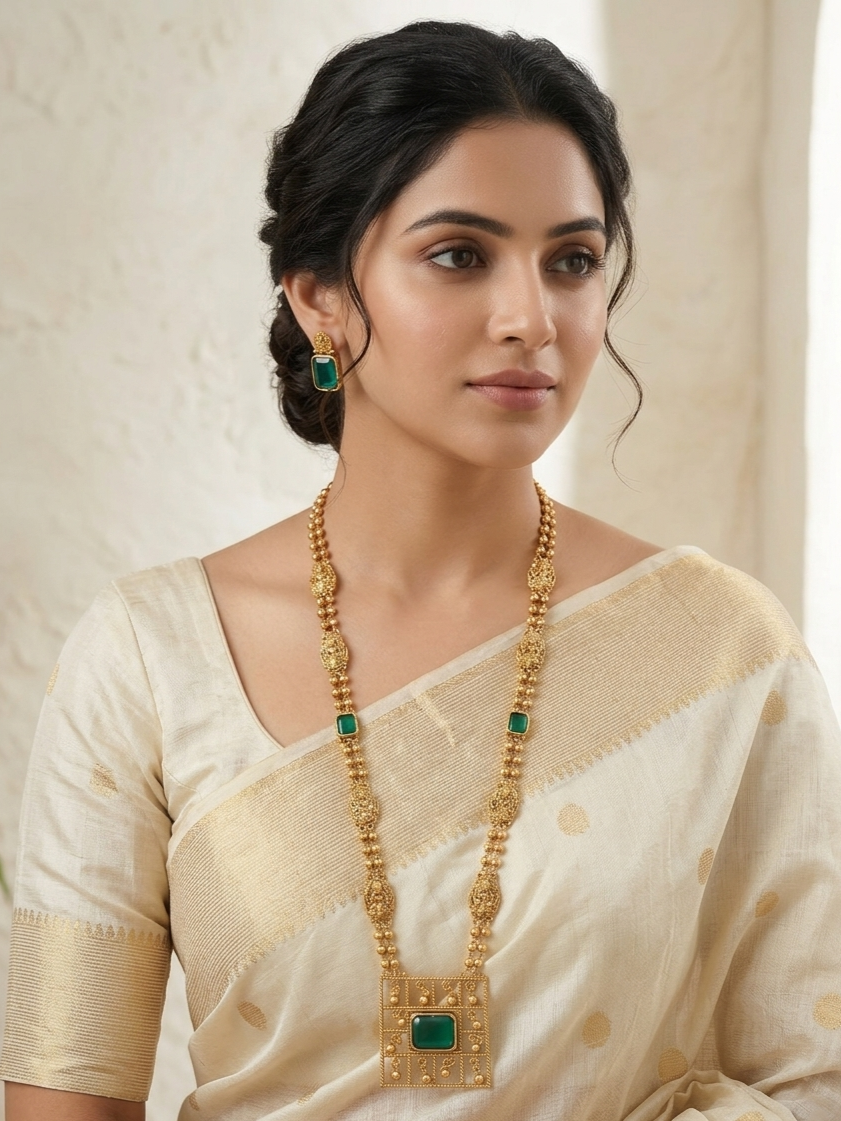 Padma Beads Haram in Emerald Green