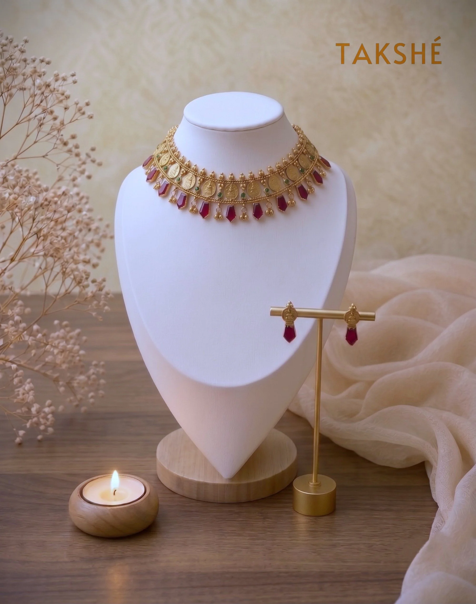 Enamel Nagapadam-style Choker Set
