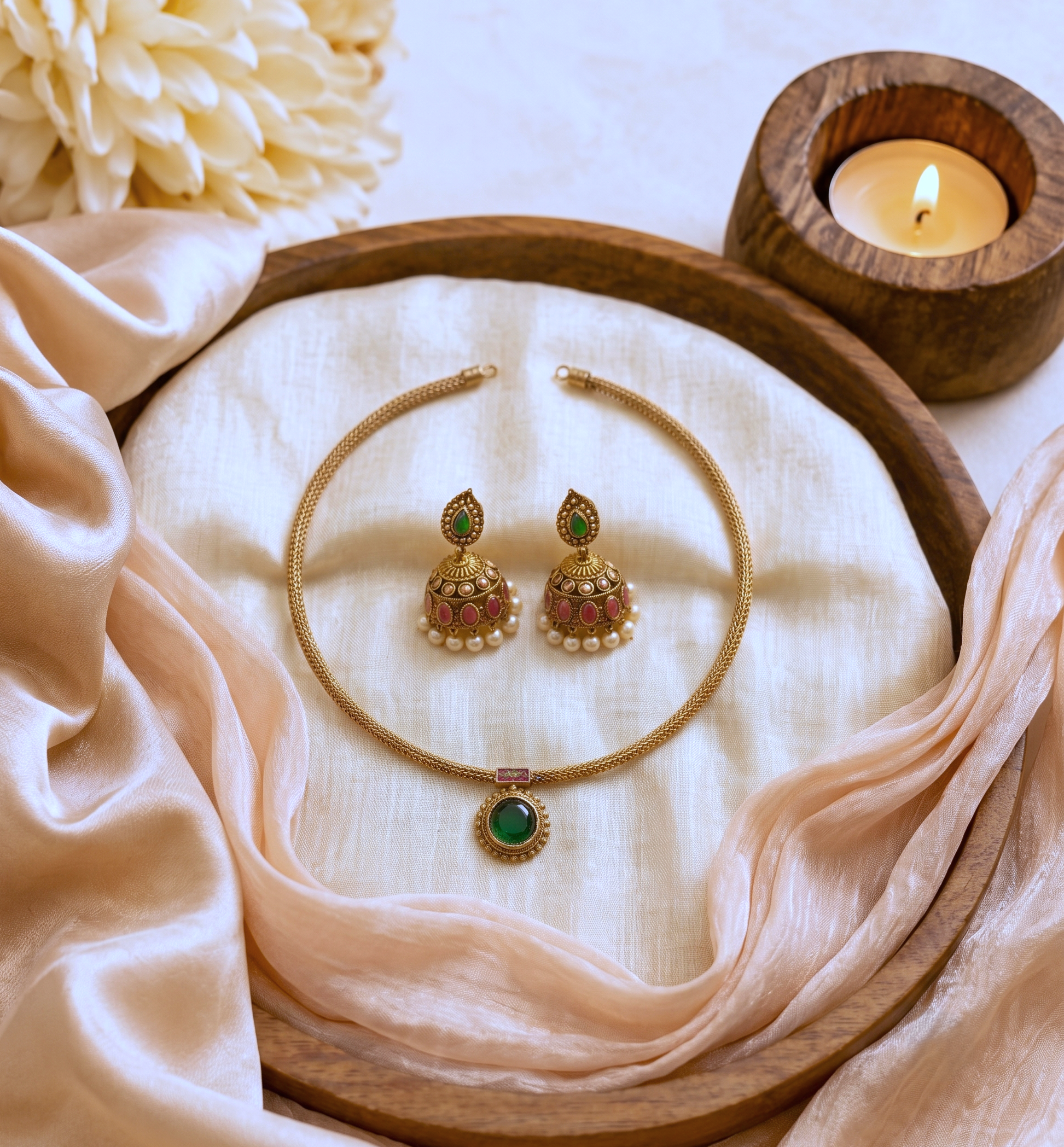 Harita Green Pendant Choker