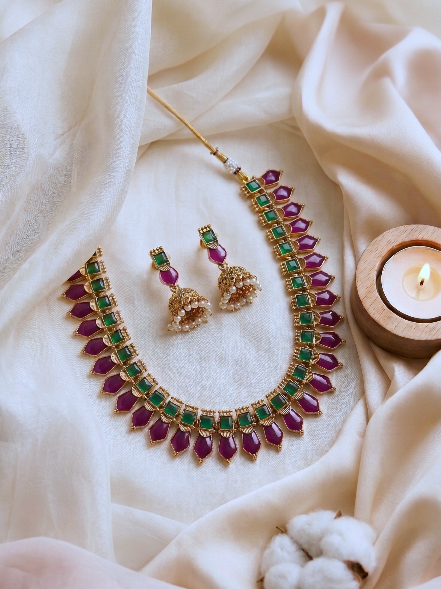 Enamel Nagapadam Necklace
