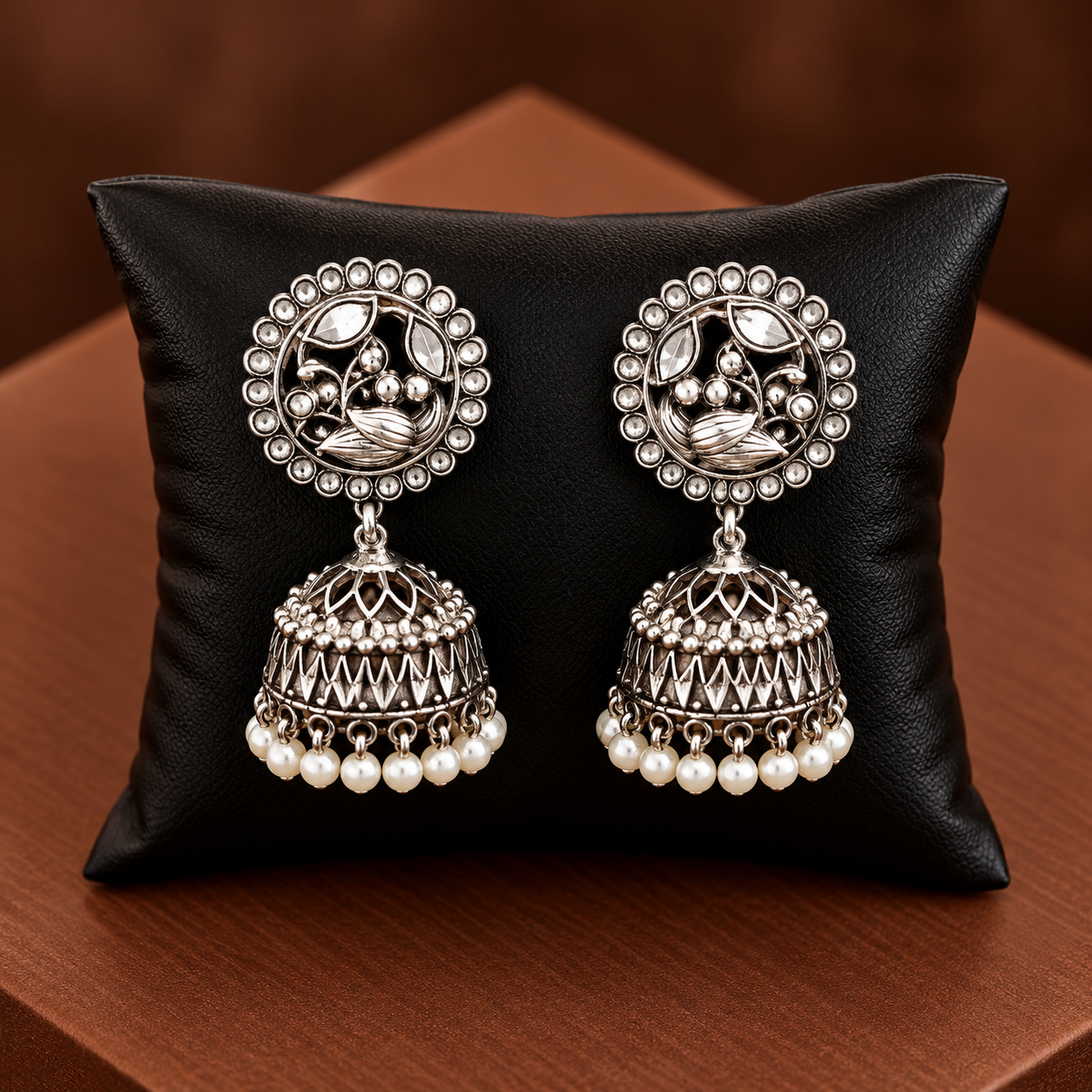 Piya Silver Jhumka
