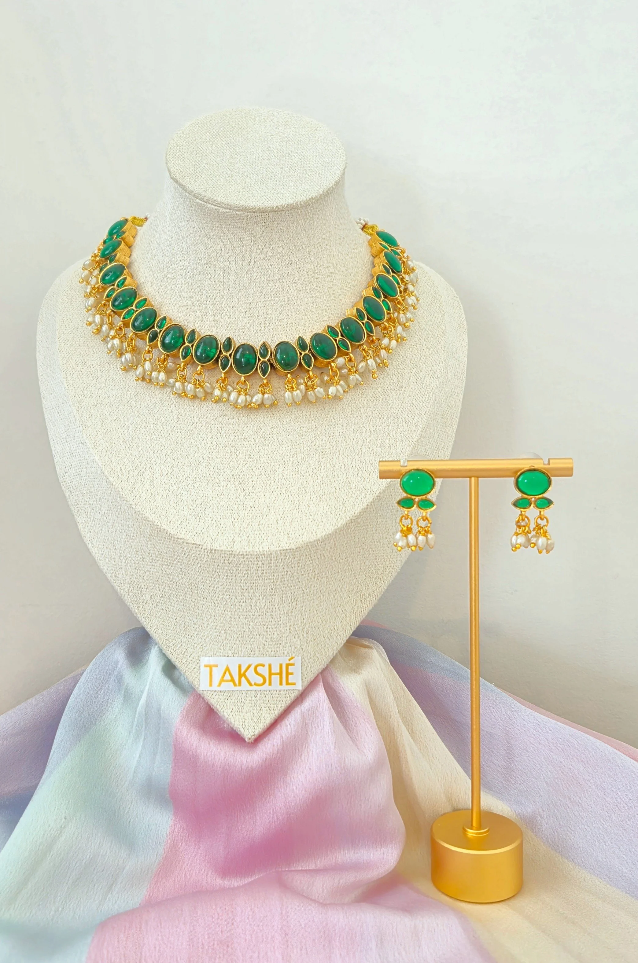 Reversible Kemp Stone Necklace Set