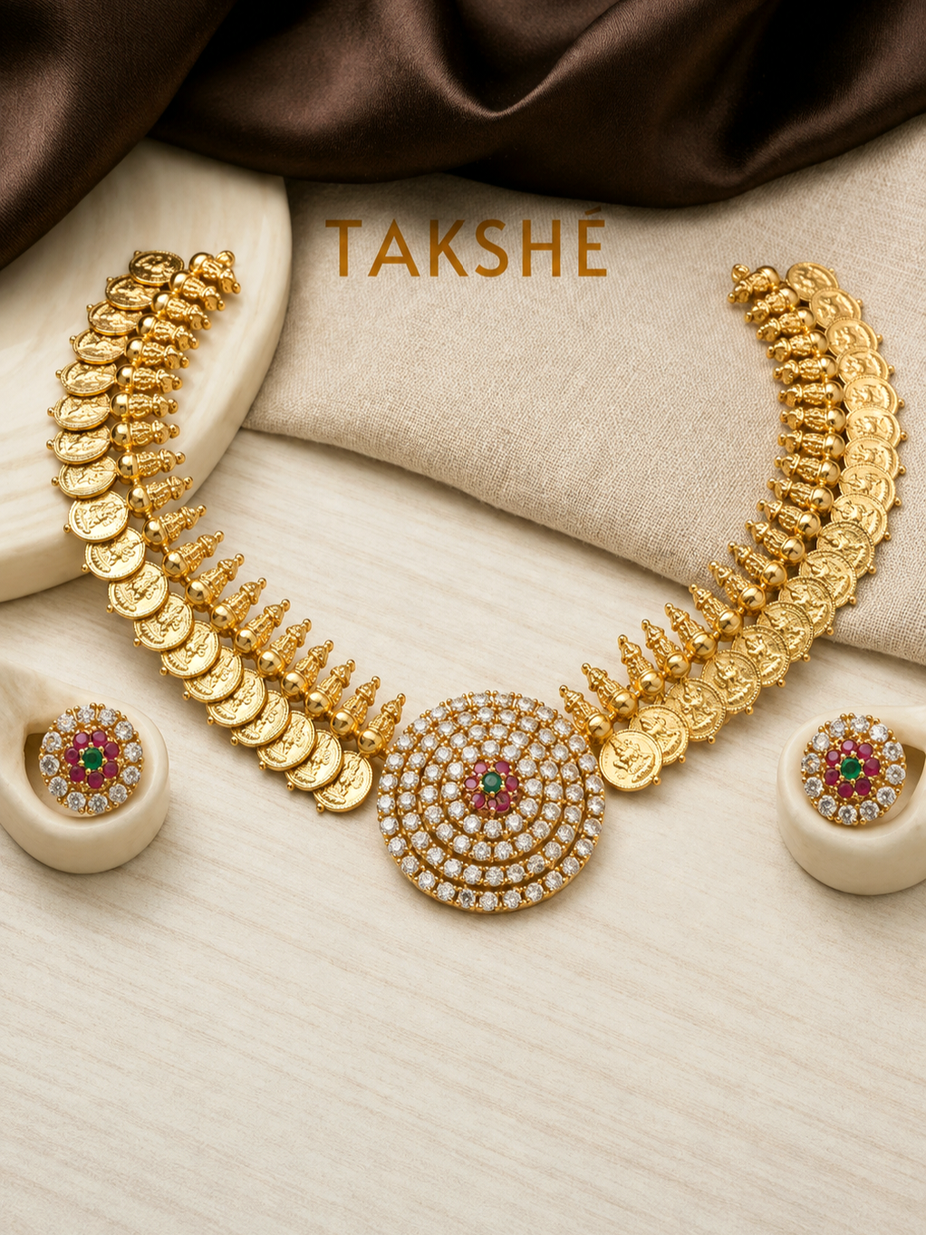 Coin Style AD Necklace