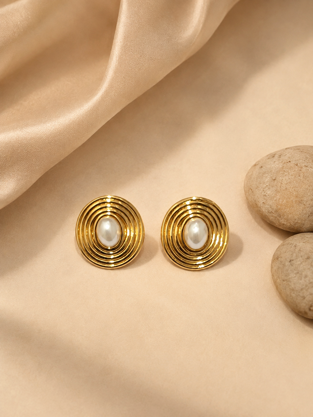 Elegant Pearl Stud Earrings