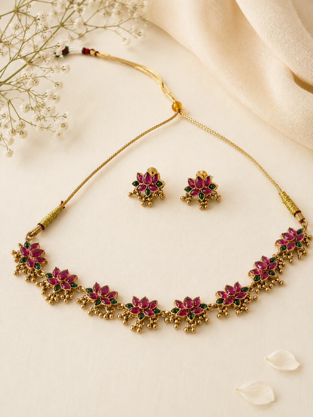 Lotus Beads Necklace
