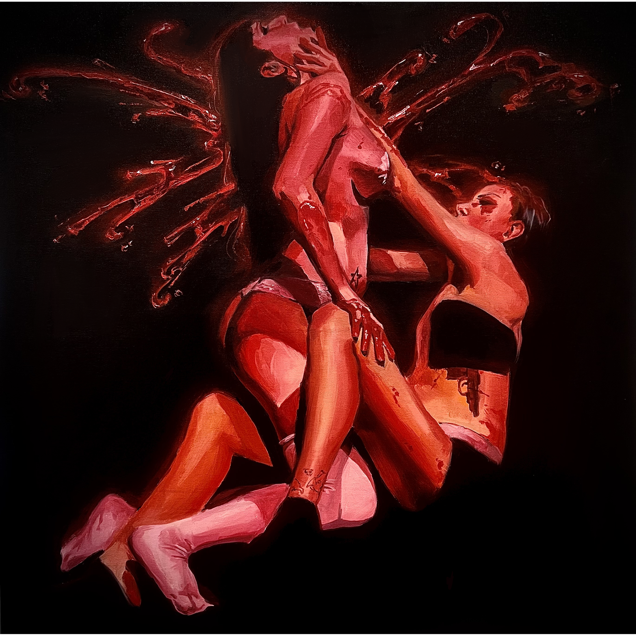 𝘠𝘖𝘜 𝘞𝘐𝘓𝘓 𝘕𝘖𝘛 𝘛𝘈𝘒𝘌 𝘛𝘏𝘐𝘚 𝘍𝘙𝘖𝘔 𝘔𝘌, 2024, Oil on Canvas, 30 x 30 inches