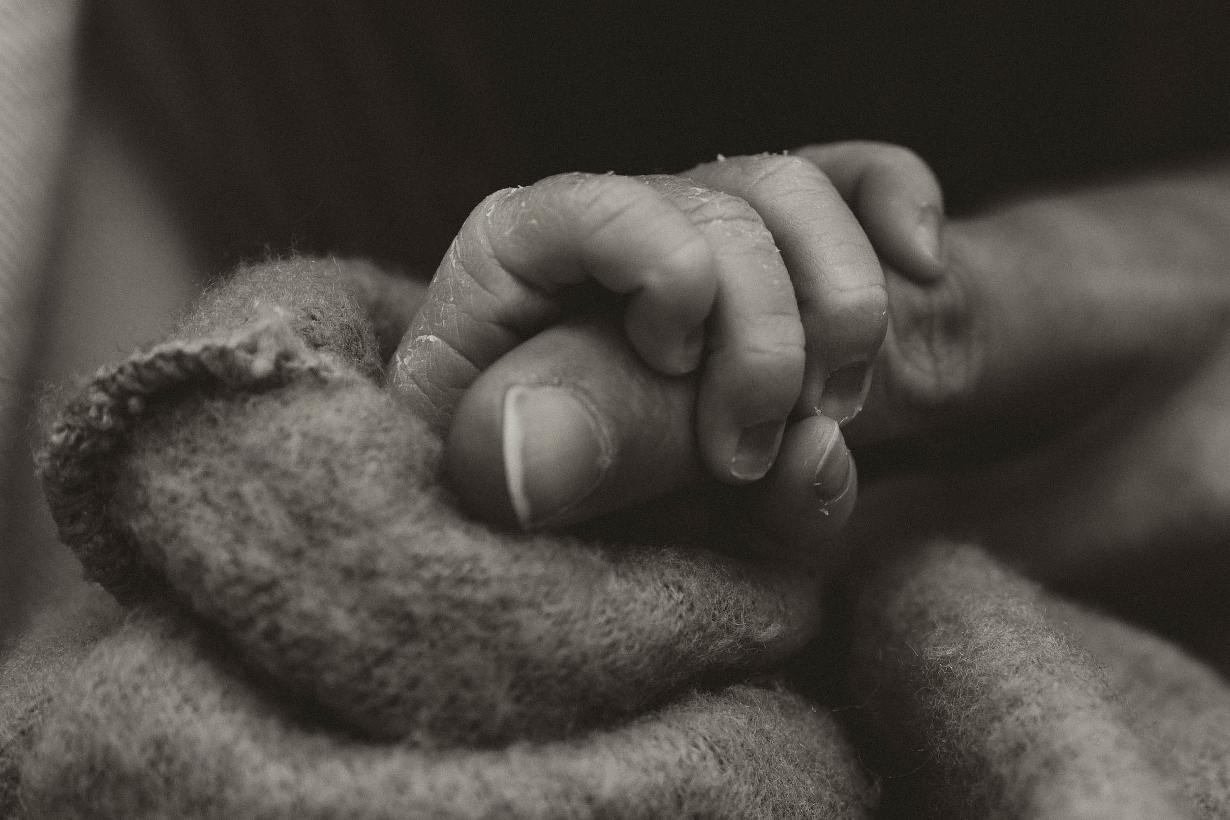 Kunstnerisk nyfødtbilde tatt av fotograf i Oslo