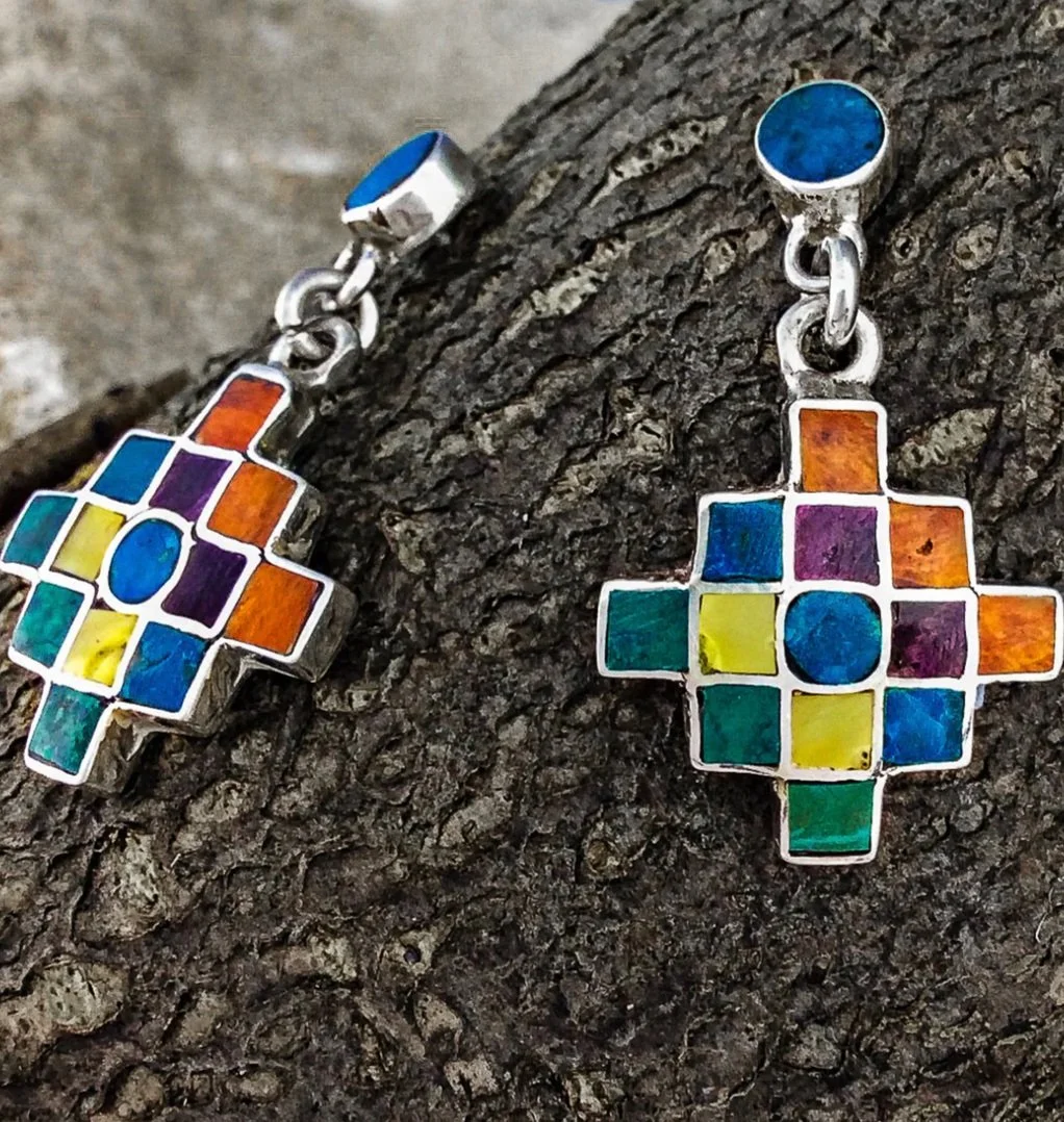 Chakana Silver Earrings