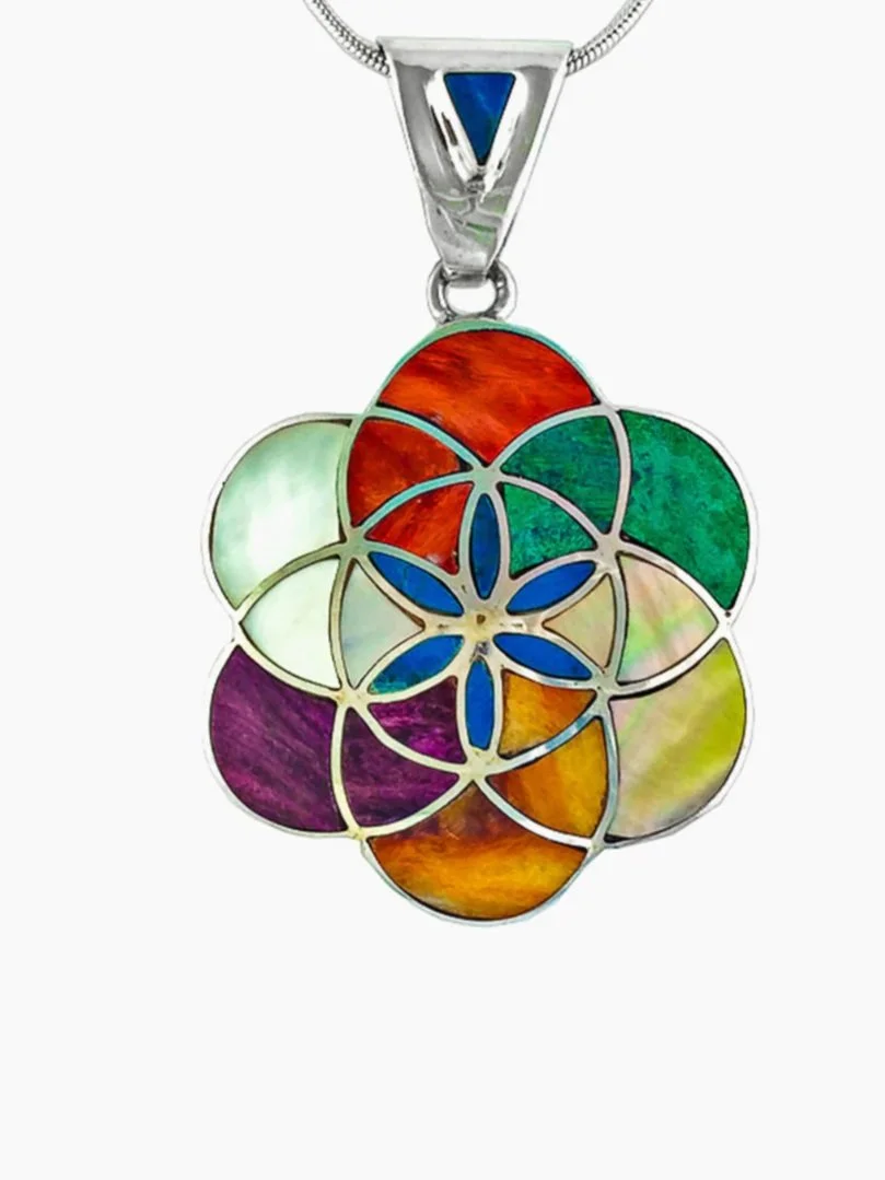 Flower of Life Silver Pendant
