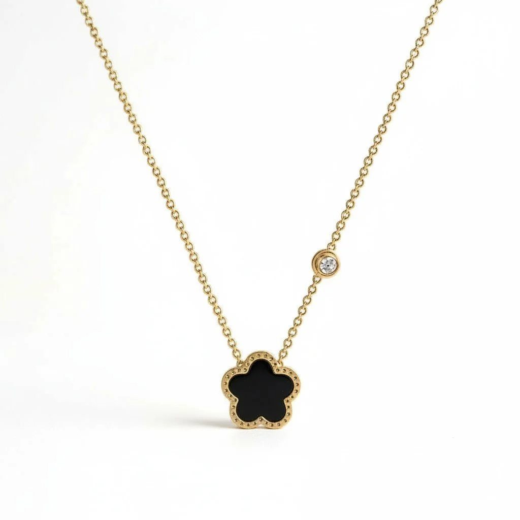 Noir Fleur Necklace