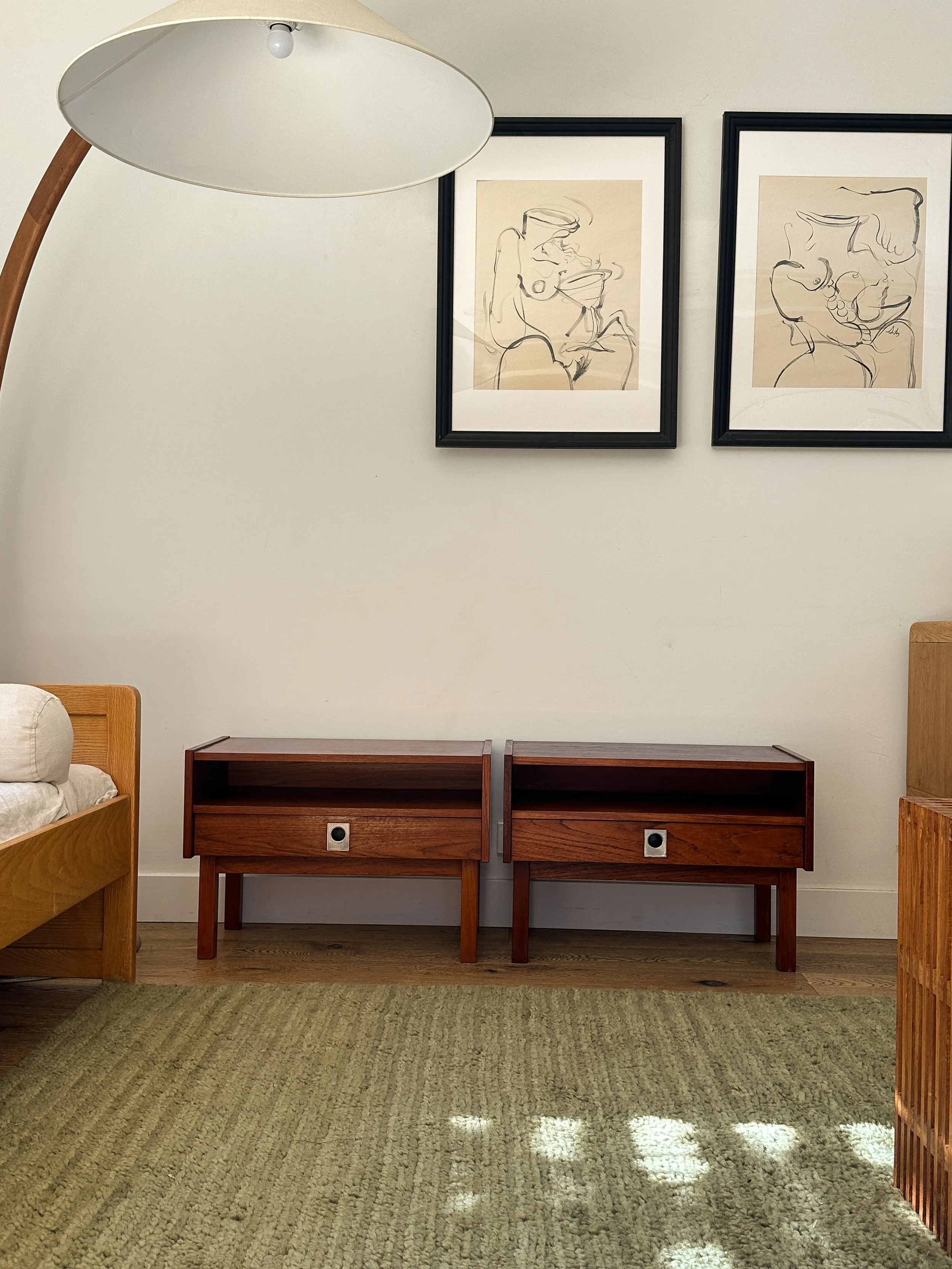 Danish Mid Century Bedside Tables