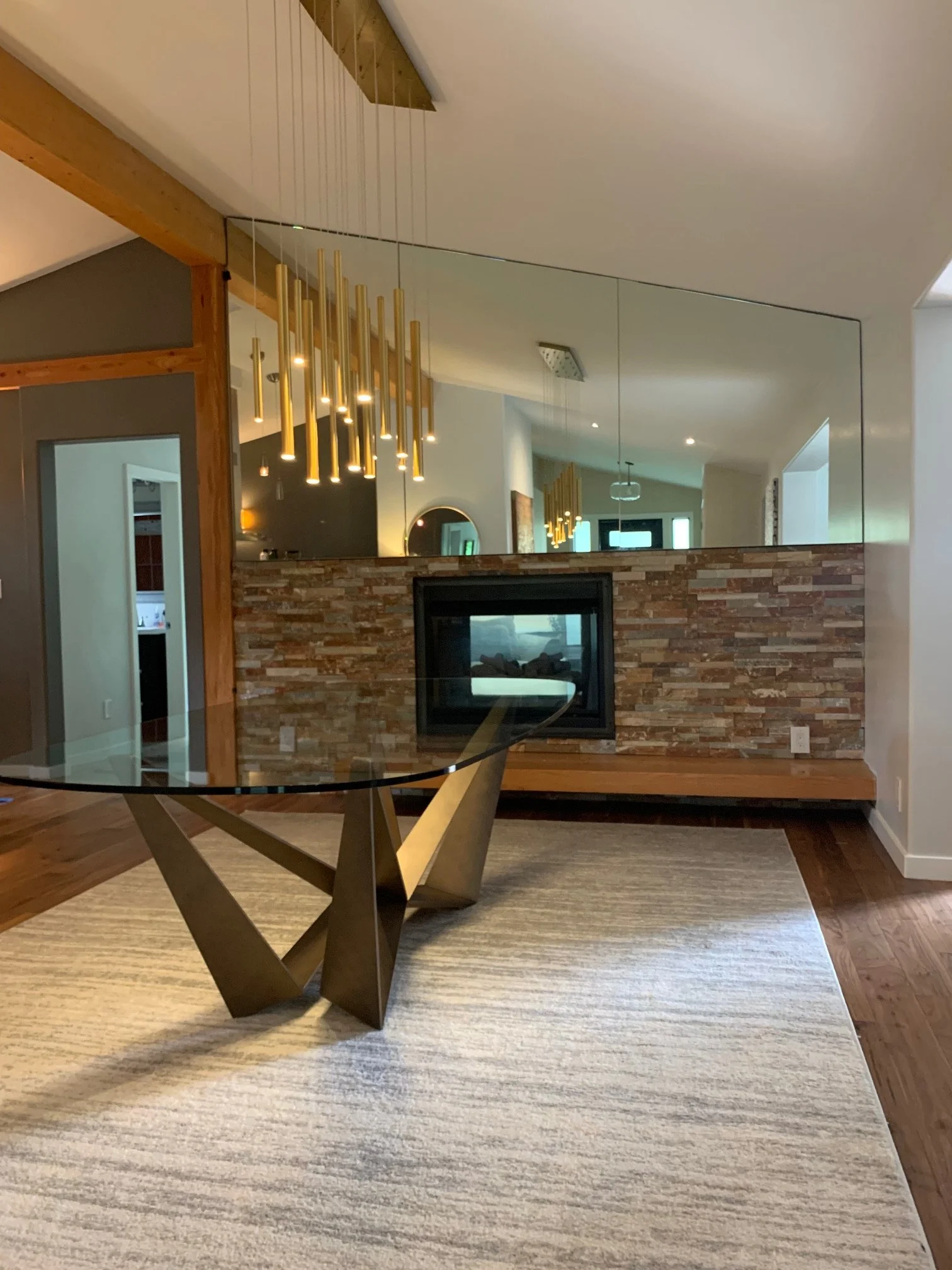 Large wall mirror custom fabricated by A-Ability Glass