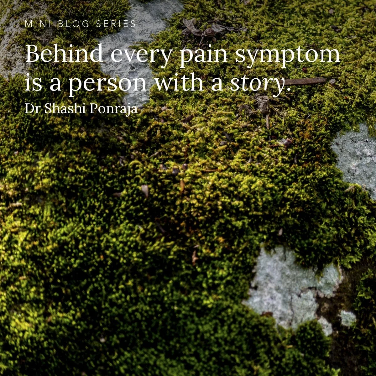 CHRONIC CONDITIONS: Your pain is your story