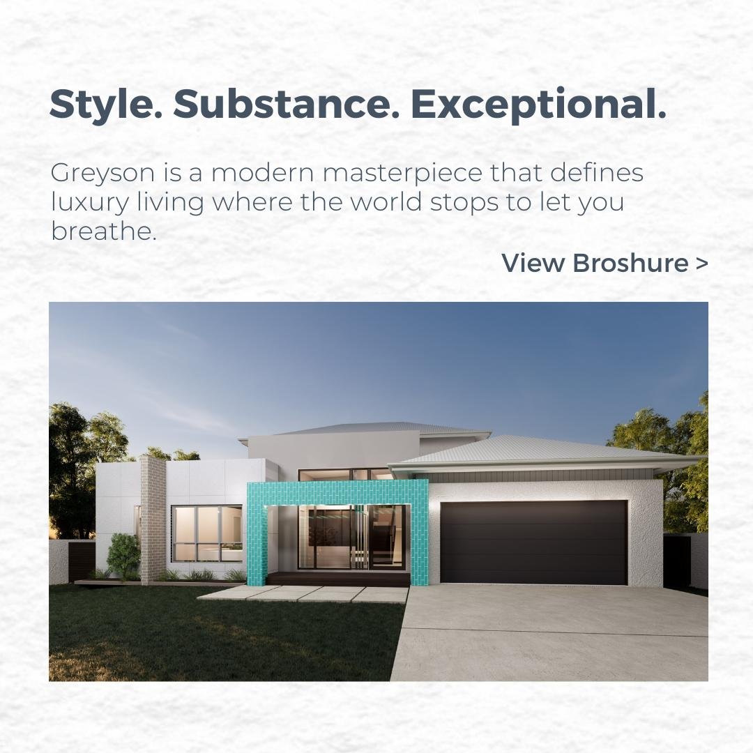 Greyson is a symbol of an opulent lifestyle. 🍾
The concept showcases two contemporary architecturally crafted exteriors and offers three distinct floor plan alternatives.
Including a sprawling 5-bedroom family residence with a vast total floor are