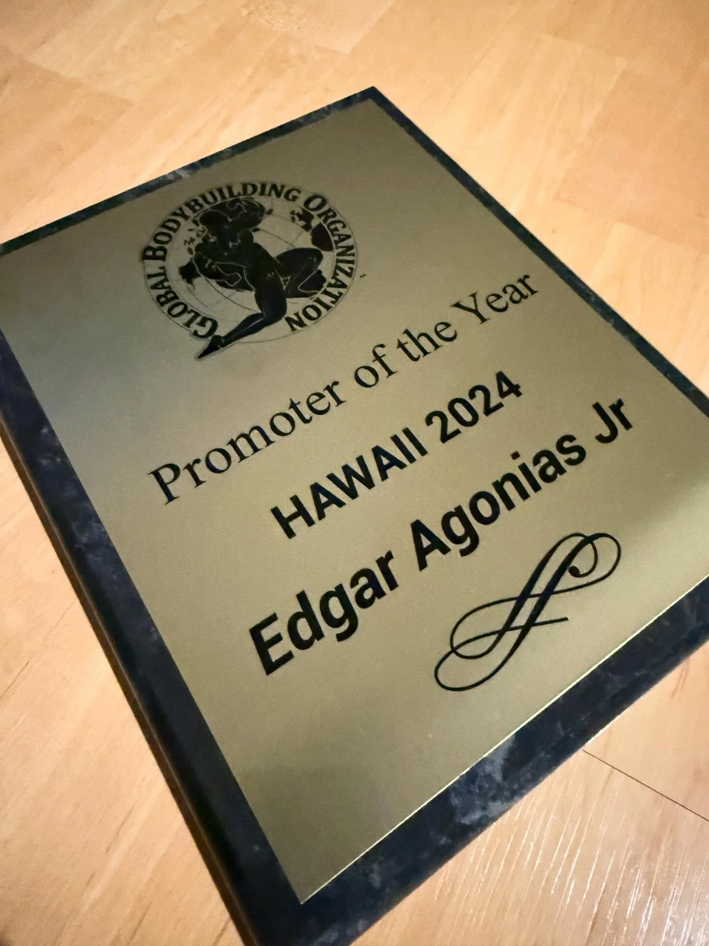 From the grind to the shine🏆 Honored to be named PROMOTER OF THE YEAR! Mahalo @gbo_globalbodybuilding for the opportunity and a bigger MAHALO to our athletes!  Couldn&rsquo;t have done it without all the support, love, and energy from the community.