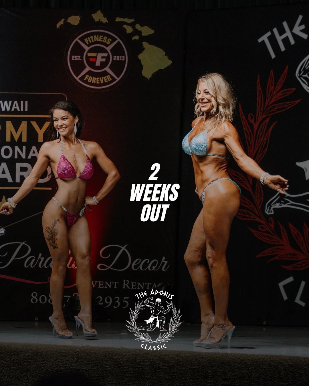 Two weeks out. Peak week is almost here
this is where all the work either shows up or it doesn't. 🔥

Make it count. October 10th, Sangha Hall. 🌺