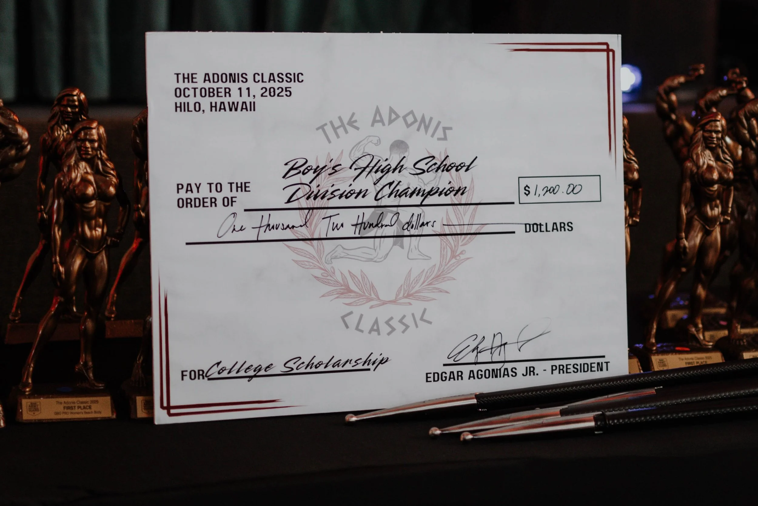 We&rsquo;re still accepting donations for the college scholarship awarded to our high school division winner!  Every contribution helps us invest in the next generation. Mahalo for your support!

Go to www.theadonisclassic.com to donate