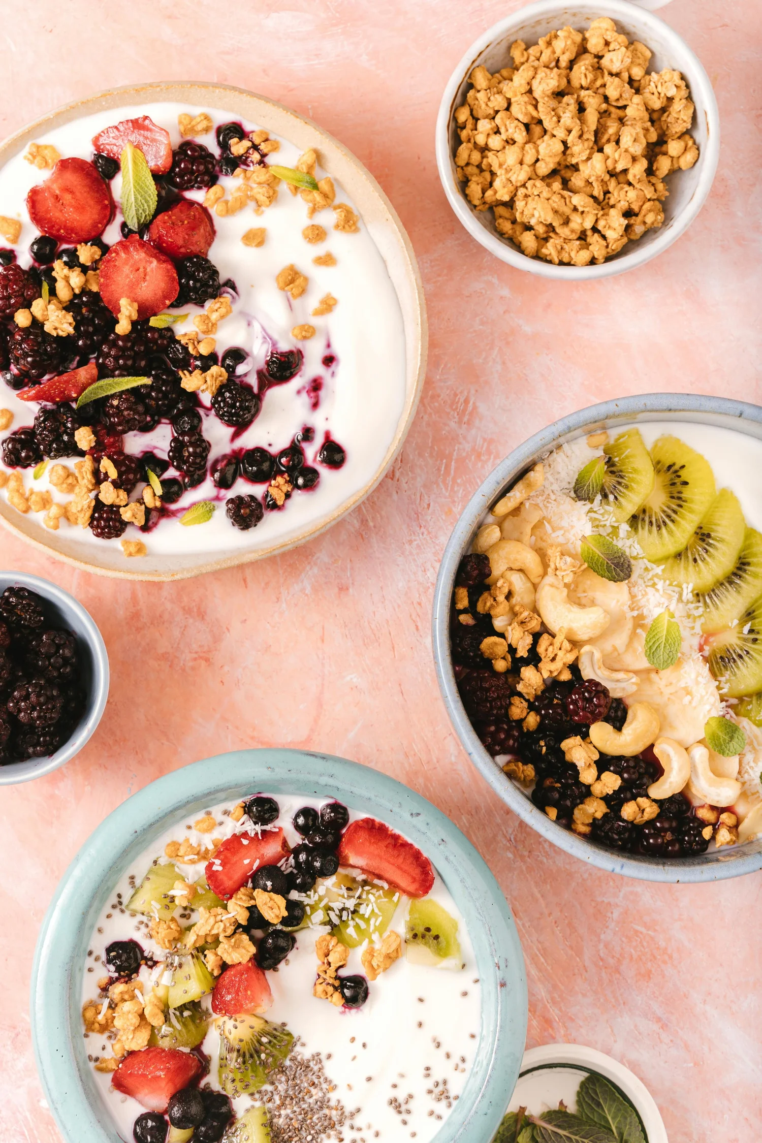 Breakfast bowl with yogurt and fruit