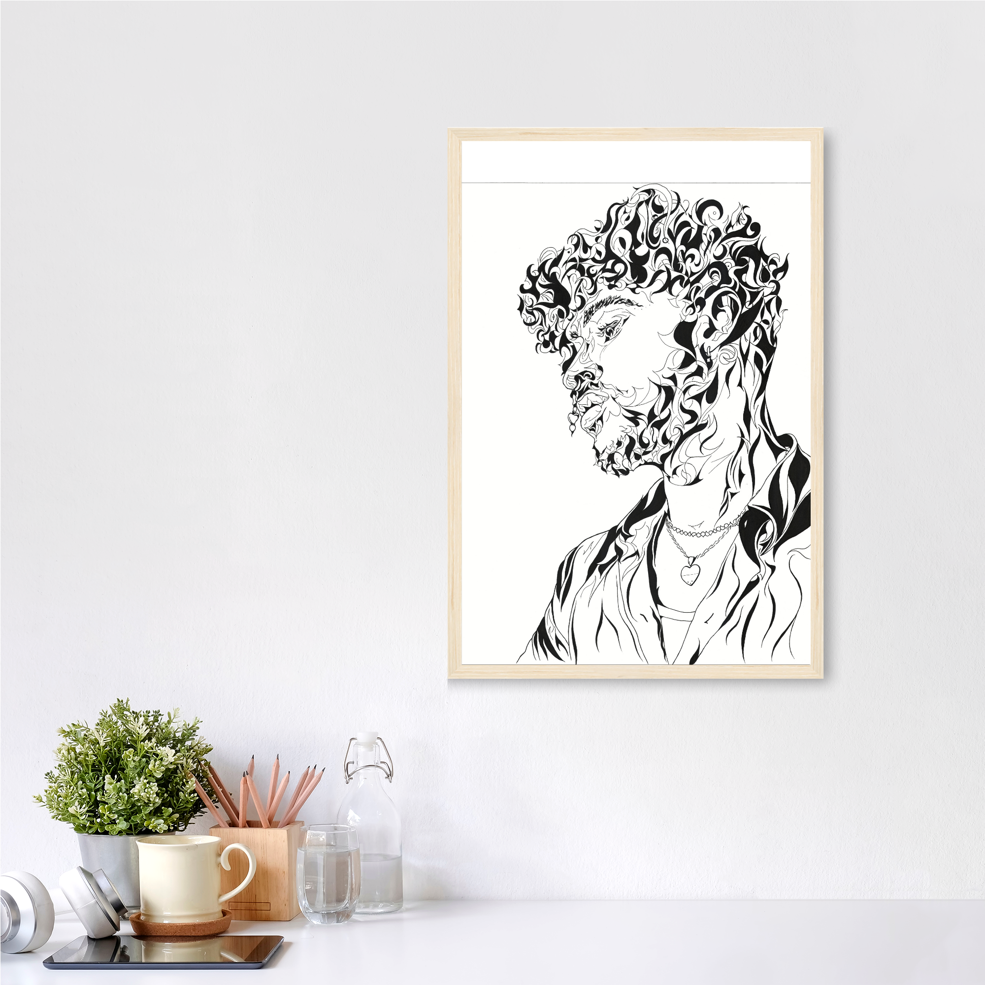 16x24 Natural Wood Vertical Frame Fine Art Paper.png