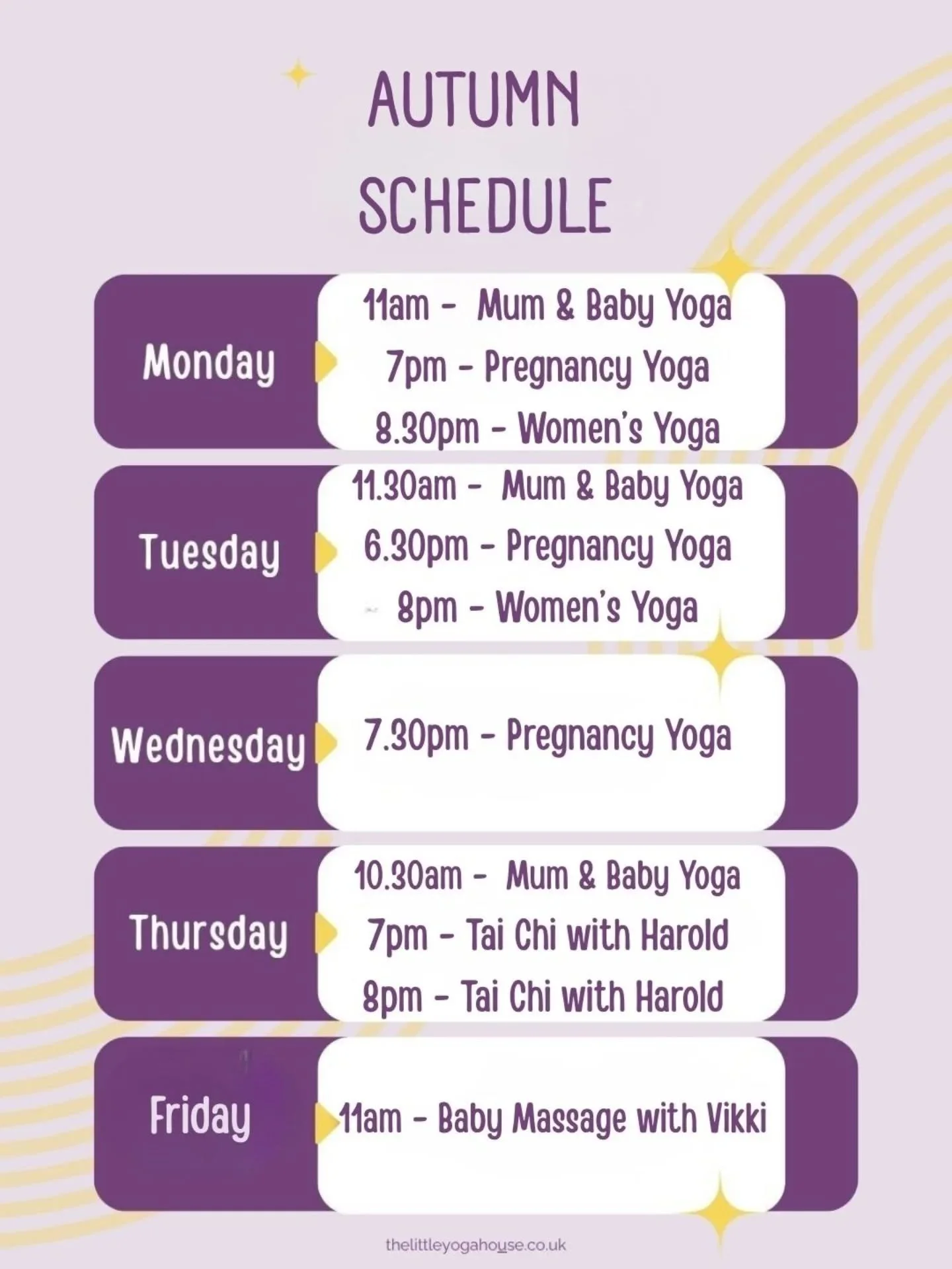 WHAT'S COMING UP OVER AUTUMN 🙌
🧘‍♀️DAILY YOGA - bespoke classes for strength, softness and self care for women at every life stage Pregnancy | Mums & Babies | Ladies.
💜 EVENTS - cake and cuppas, movement for birth and capturing memories