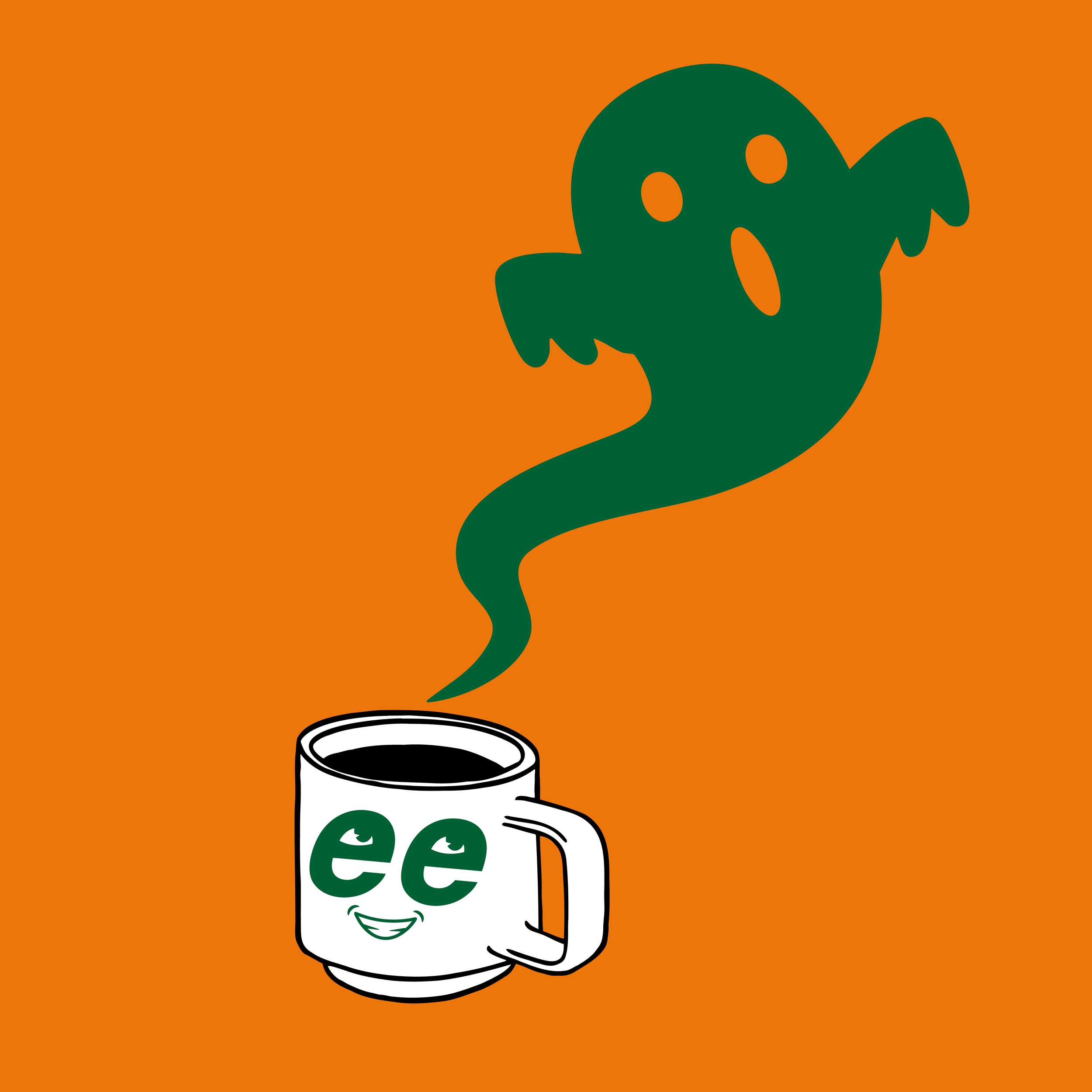 halloween pottery painting with spooky hot chocolate