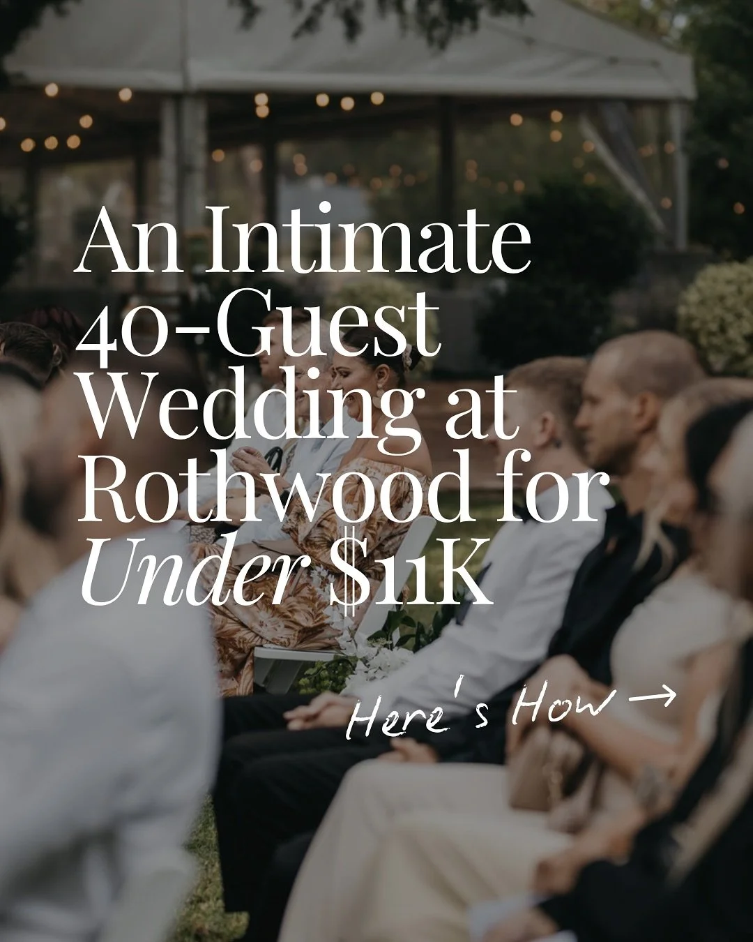 An intimate 40-guest wedding for under $11k
Proof that beautiful doesn’t have to mean expensive✨
At Rothwood, couples are creating relaxed, garden-style celebrations that feel personal, joyful, and completely theirs.
With BYO drinks, DIY cate