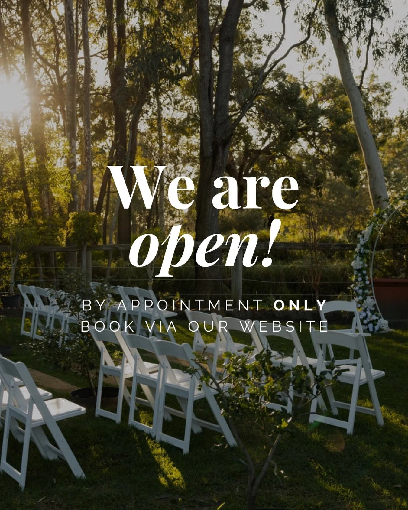 Rothwood is open this weekend by appointment only.
Enjoy a private viewing of the venue, explore the surroundings, and take the time to truly imagine your wedding day unfolding here.

Appointments are limited, so be sure to secure your spot.