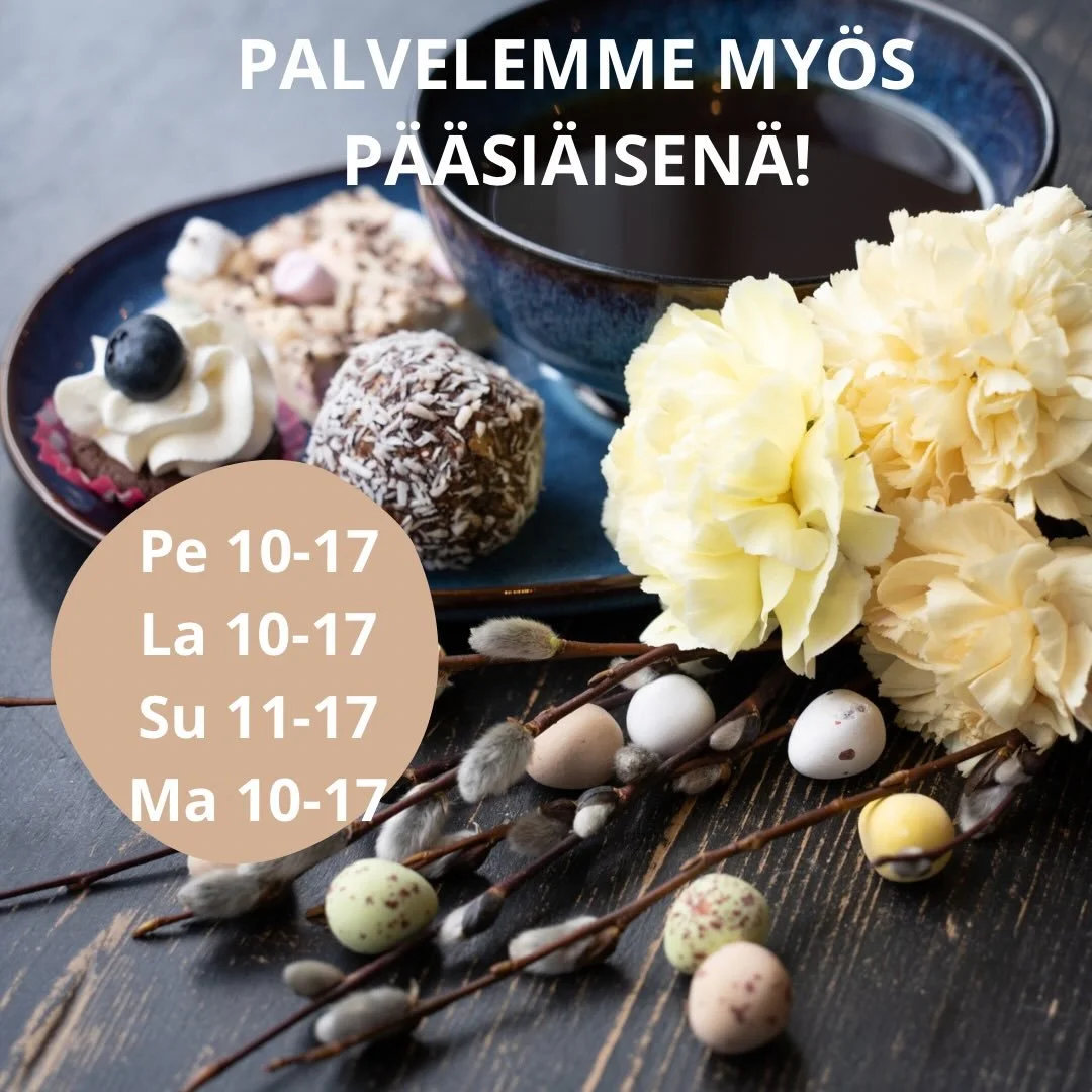 Tervetuloa my&ouml;s p&auml;&auml;si&auml;isen pyhin&auml; meille herkuttelemaan. Luvassa p&auml;&auml;si&auml;isherkkuja vitriinin t&auml;ydelt&auml;.🥰🐰🐣🌱🌷