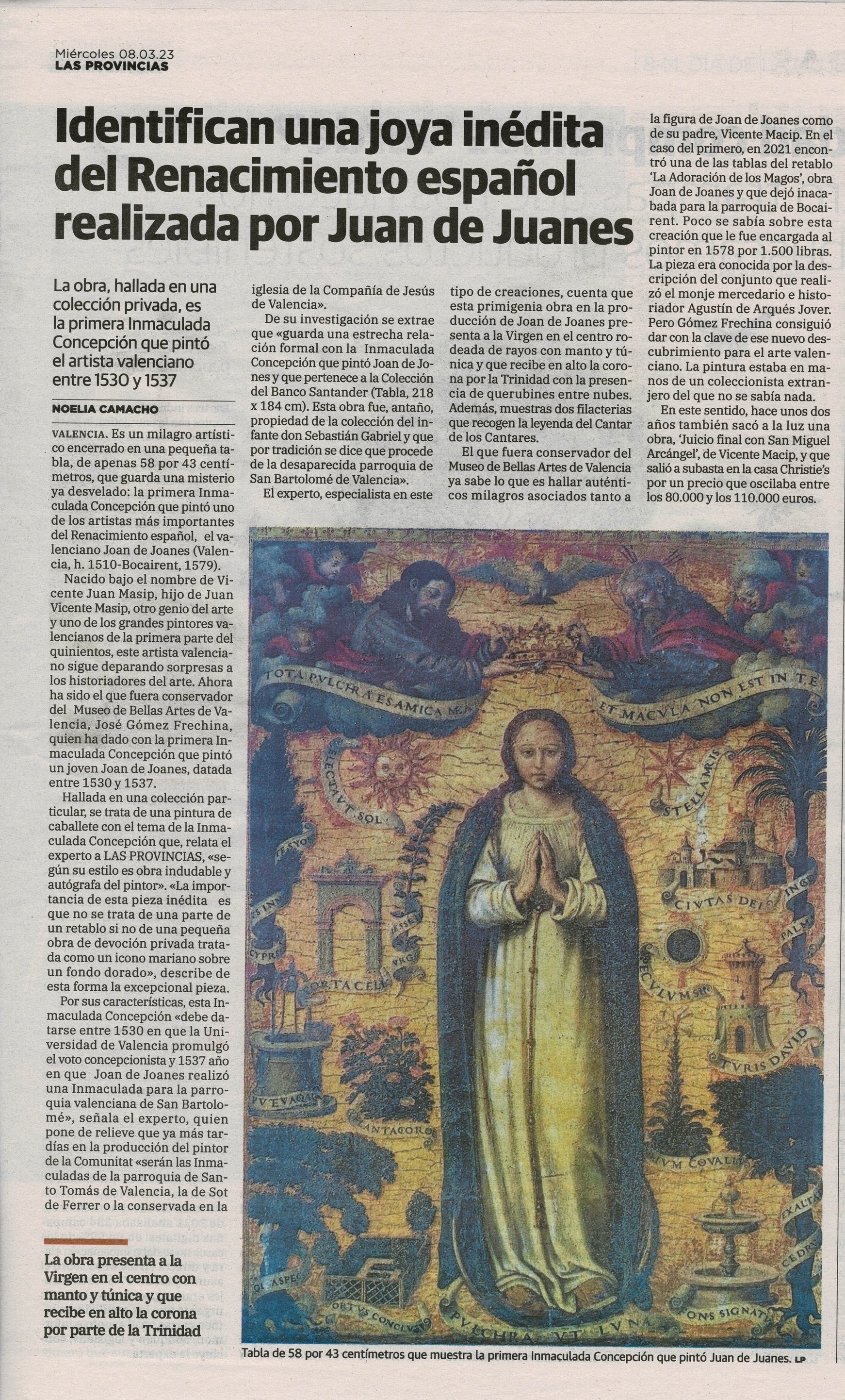 Identifican una joya inédita del Renacimiento español realizada por Juan de Juanes